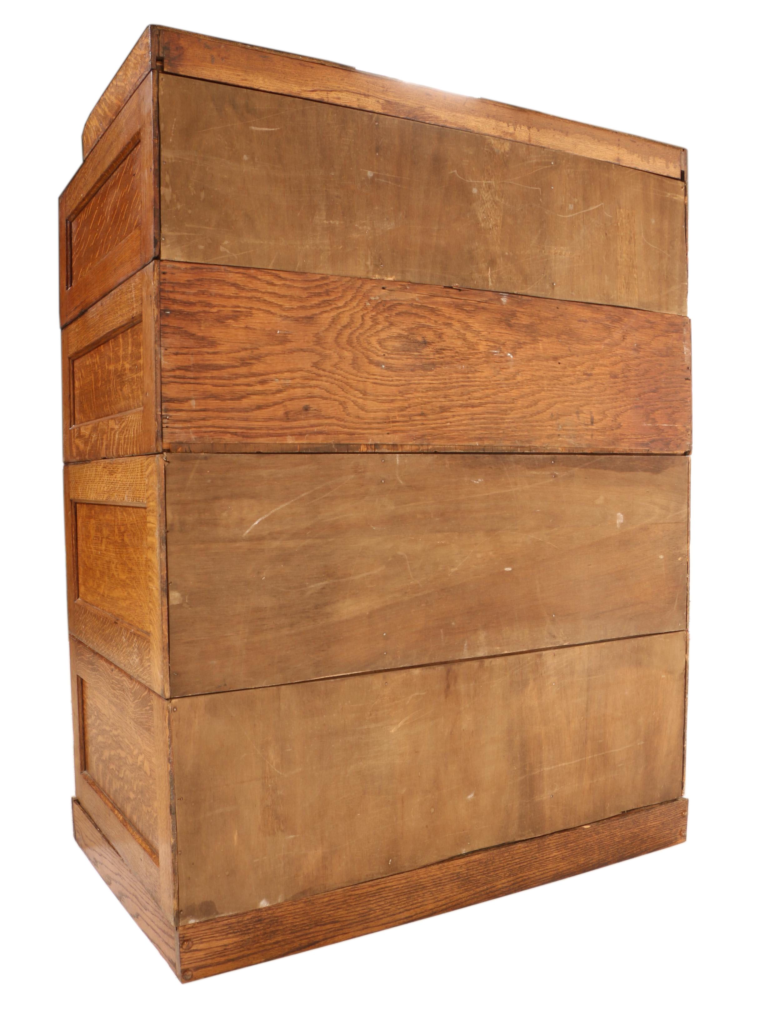 American Quartersawn Oak Twelve-Drawer Sectional File Cabinet, Early 20th C.