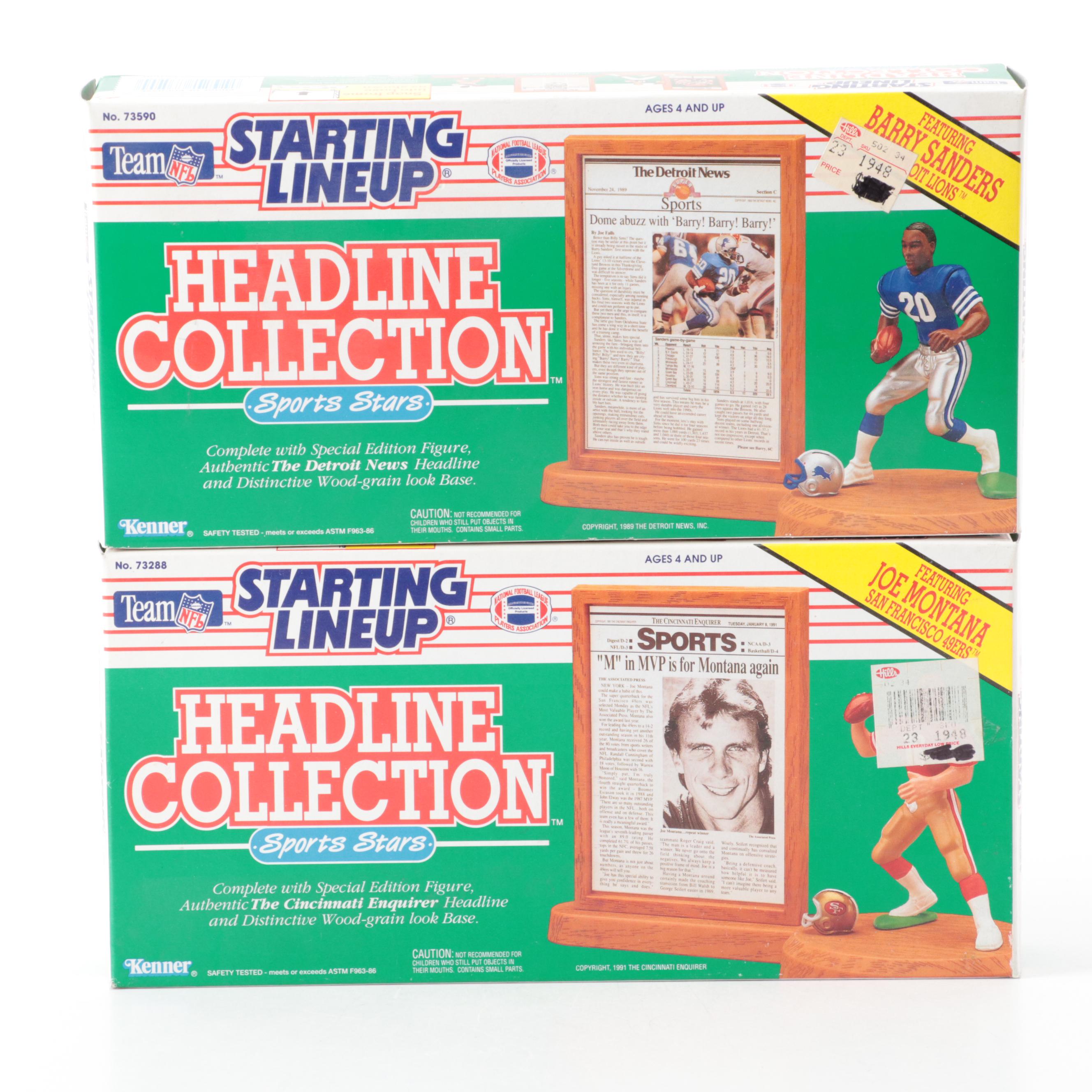 Kenner Starting Lineup Headline Collection Barry Sanders, More Football Figures
