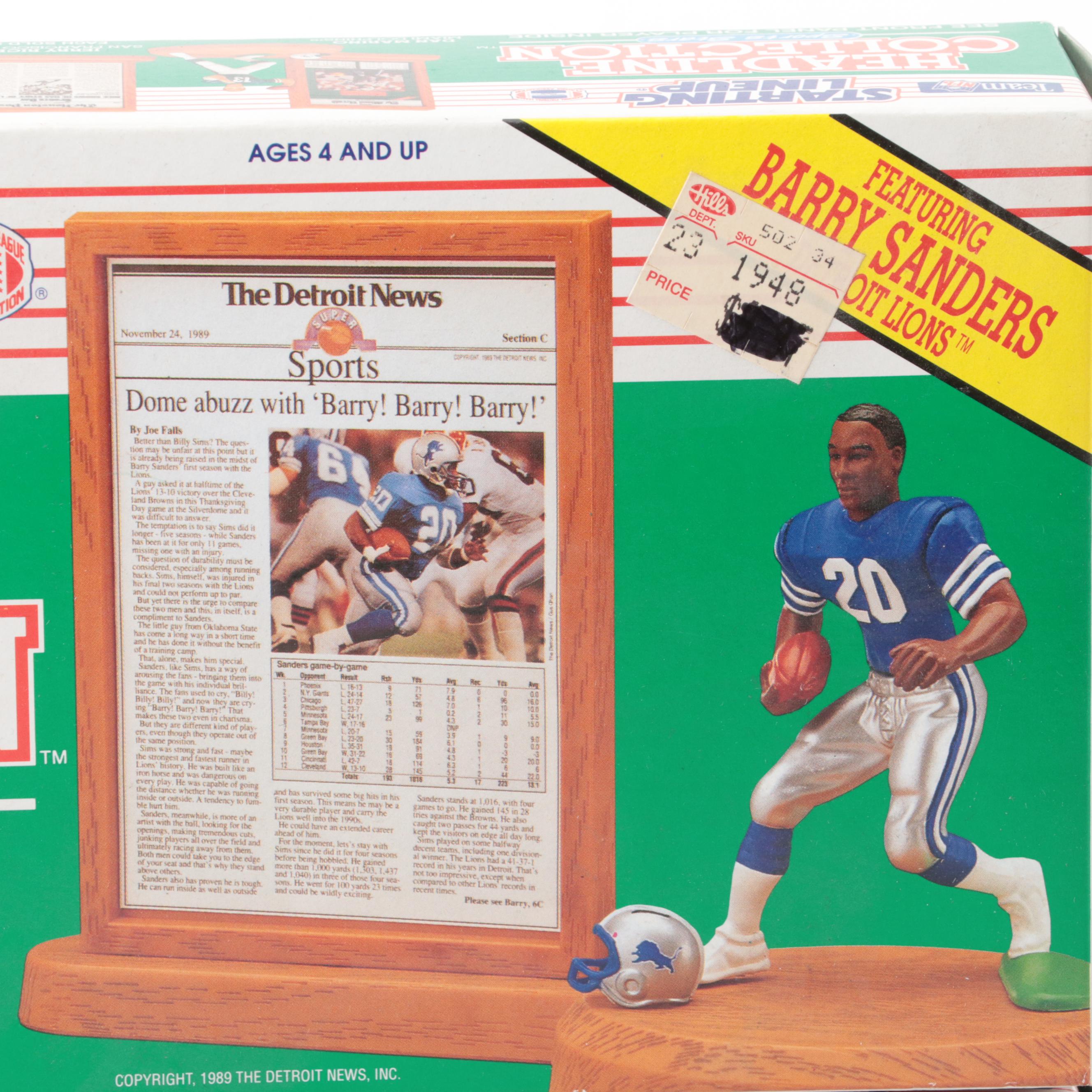 Kenner Starting Lineup Headline Collection Barry Sanders, More Football Figures