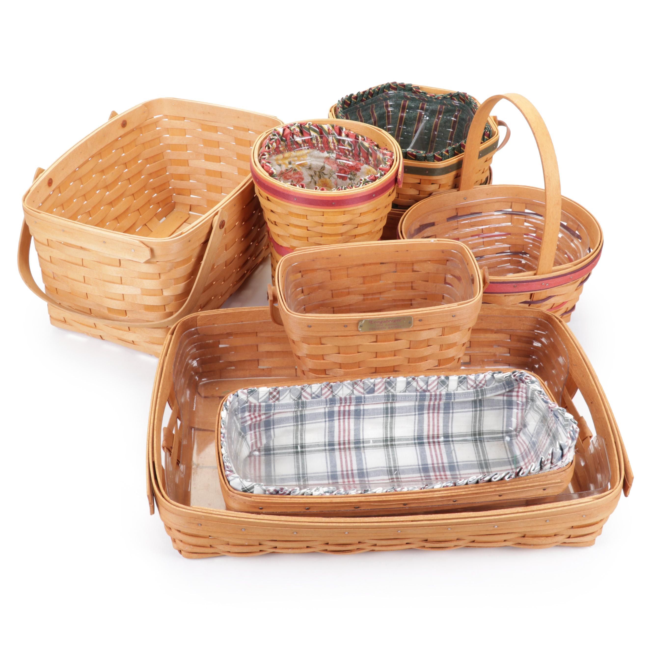 Longaberger and Royce Craft Basket Collection With Liners