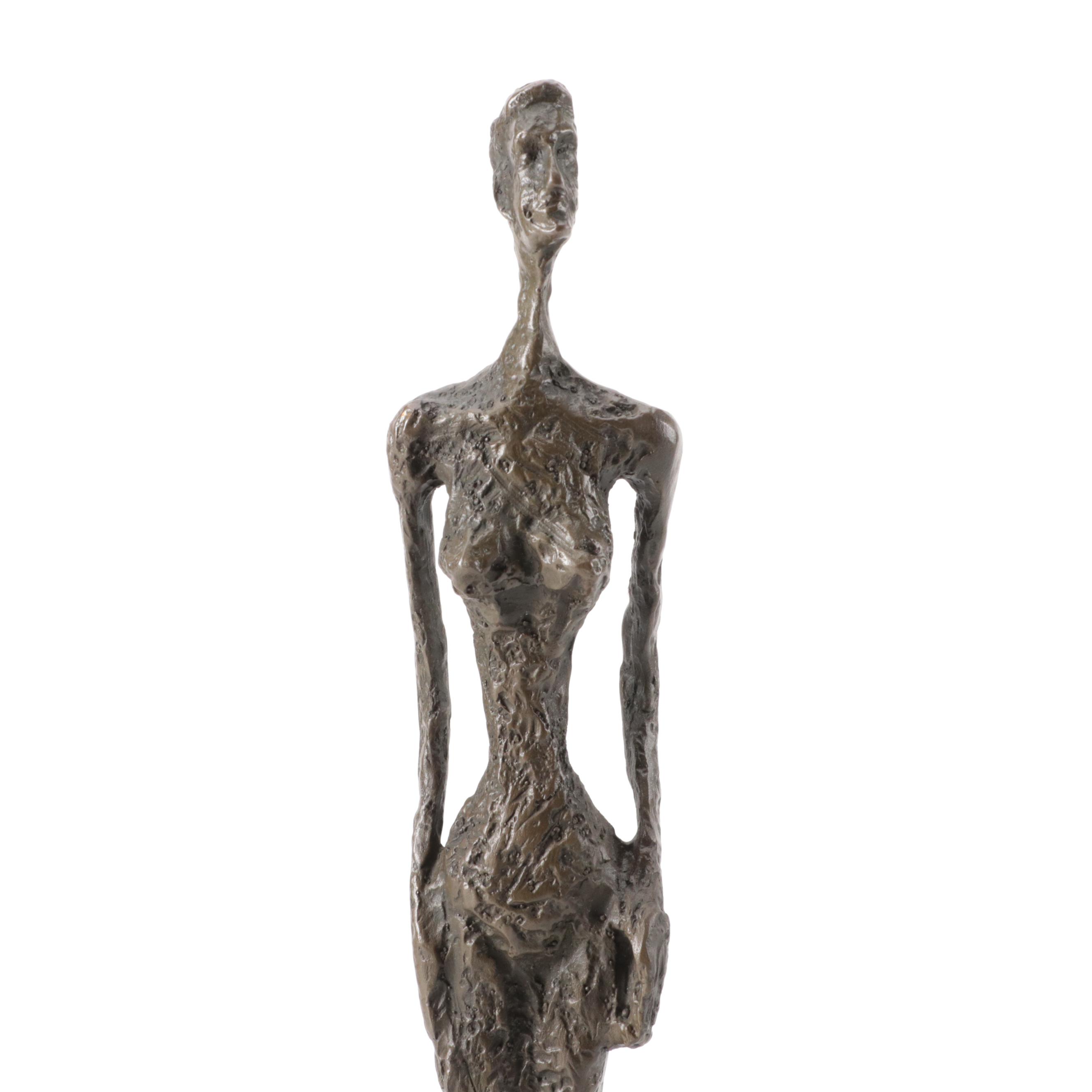 Bronze Sculpture After Alberto Giacometti, Circa 2000