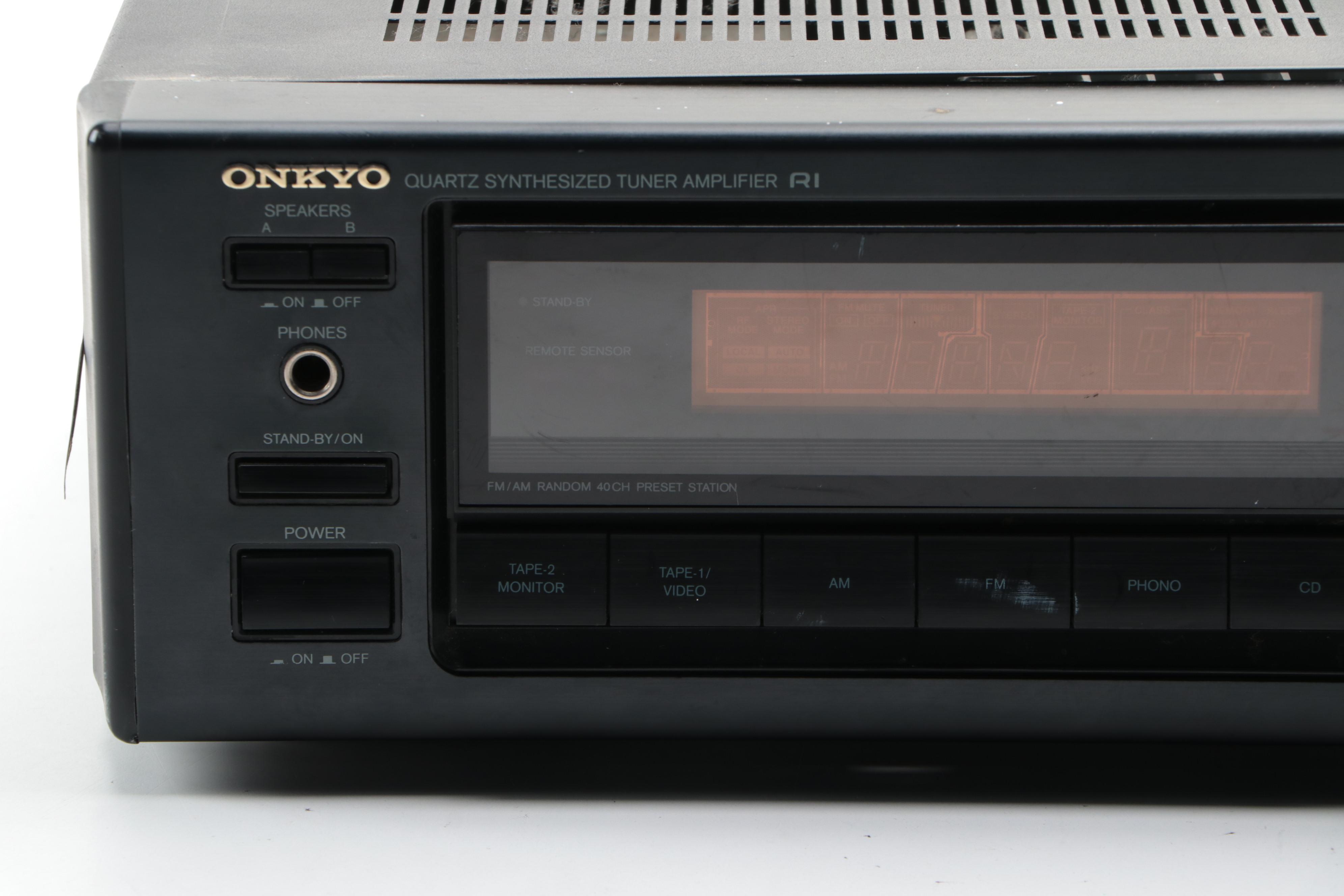 Onkyo Model TX-910 Quartz Synthesized Tuner Amplifier Receiver, Late 20th C.