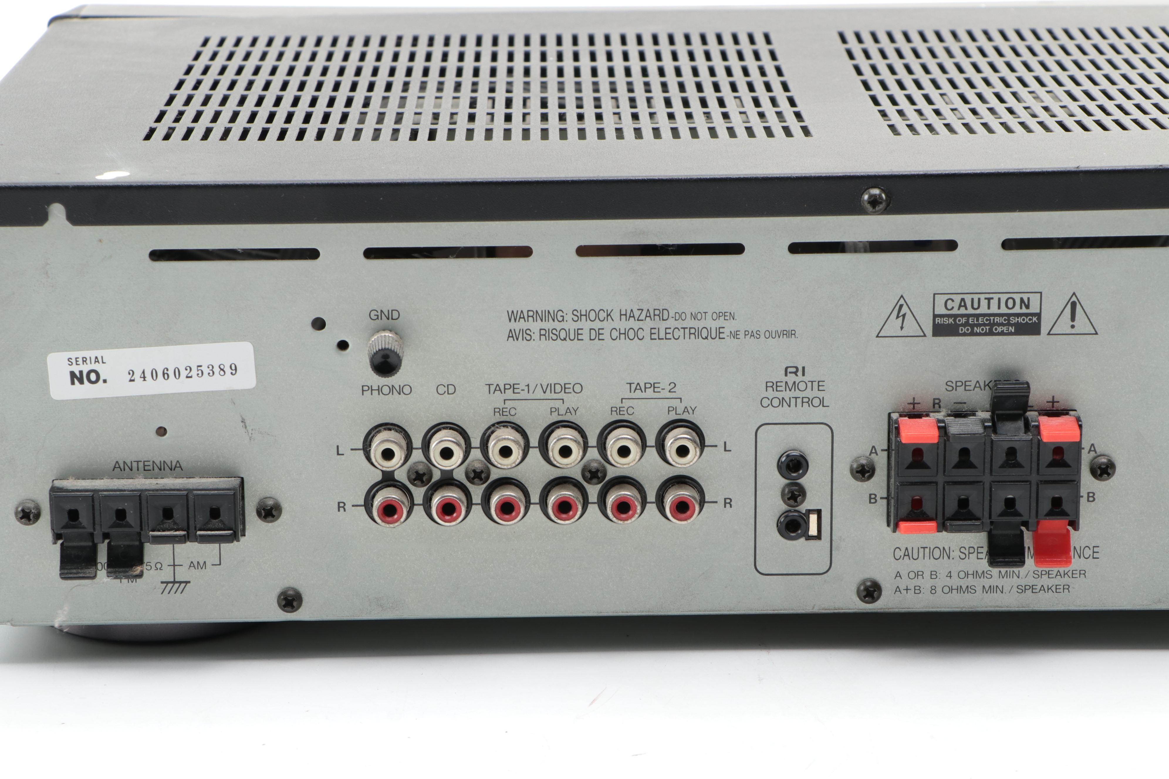 Onkyo Model TX-910 Quartz Synthesized Tuner Amplifier Receiver, Late 20th C.