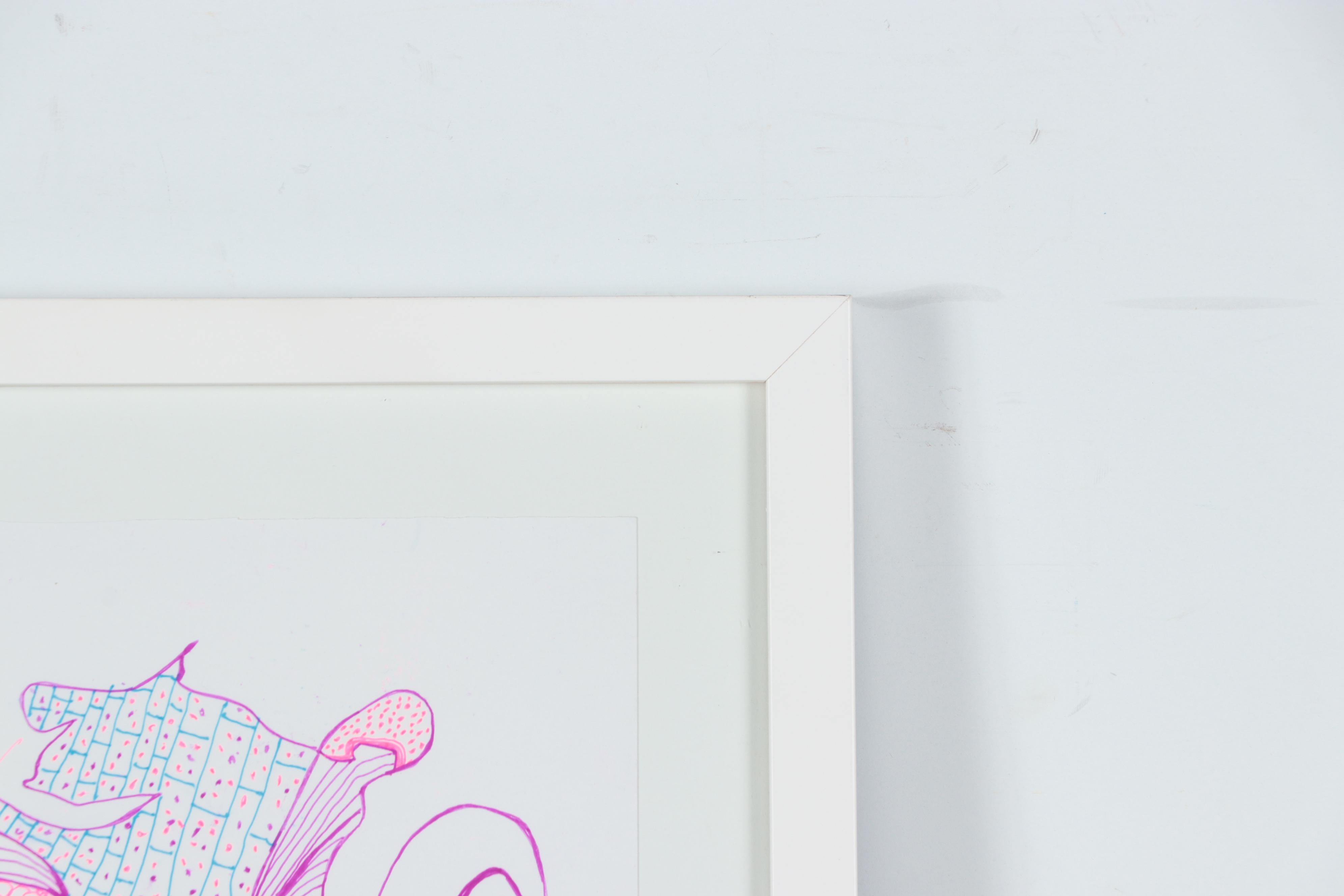 Lois Walker Abstract Color Ink Drawings, 21st Century