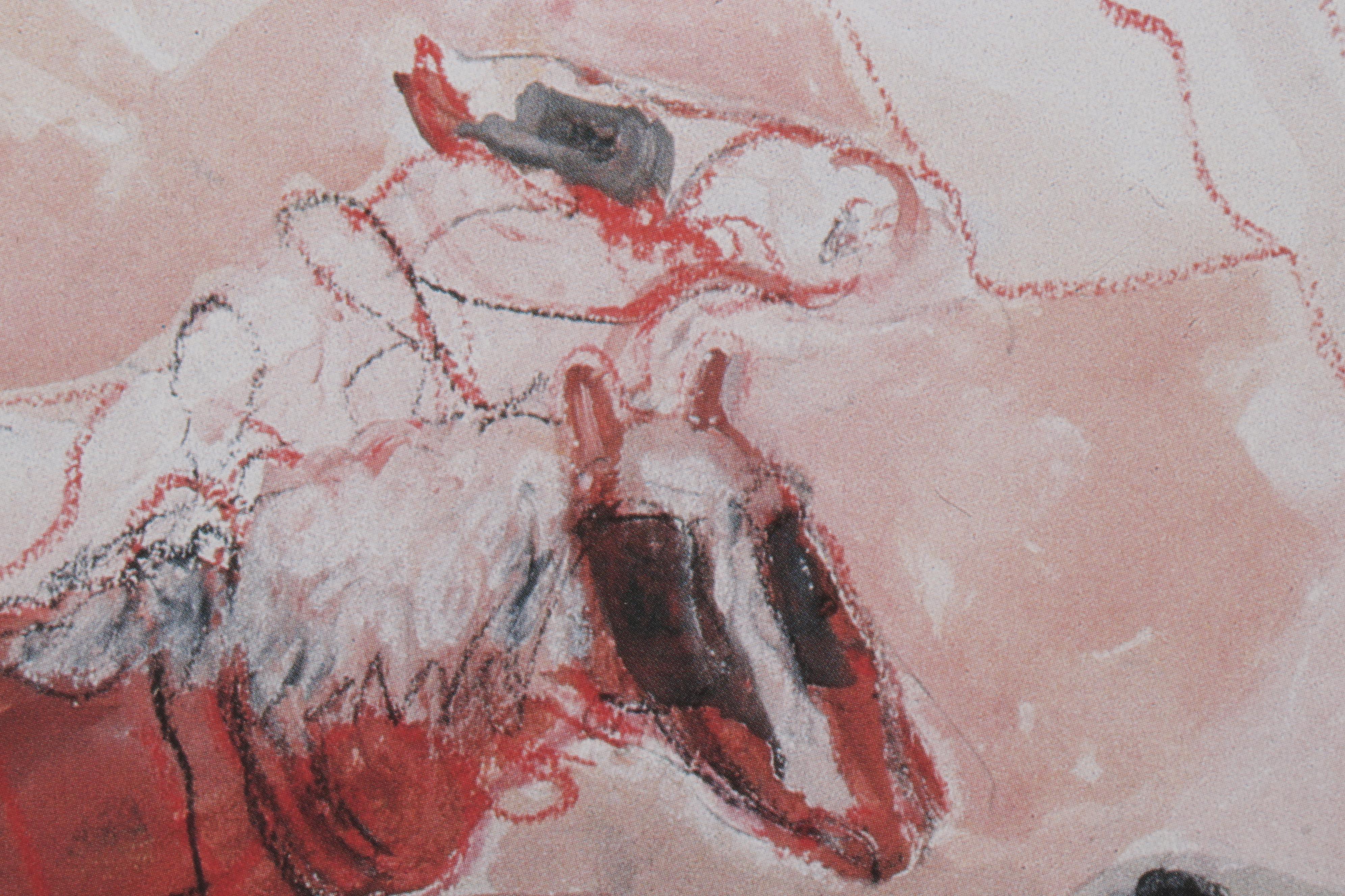 Zule Moskowitz Offset Lithograph "Figures," Late 20th-21st Century