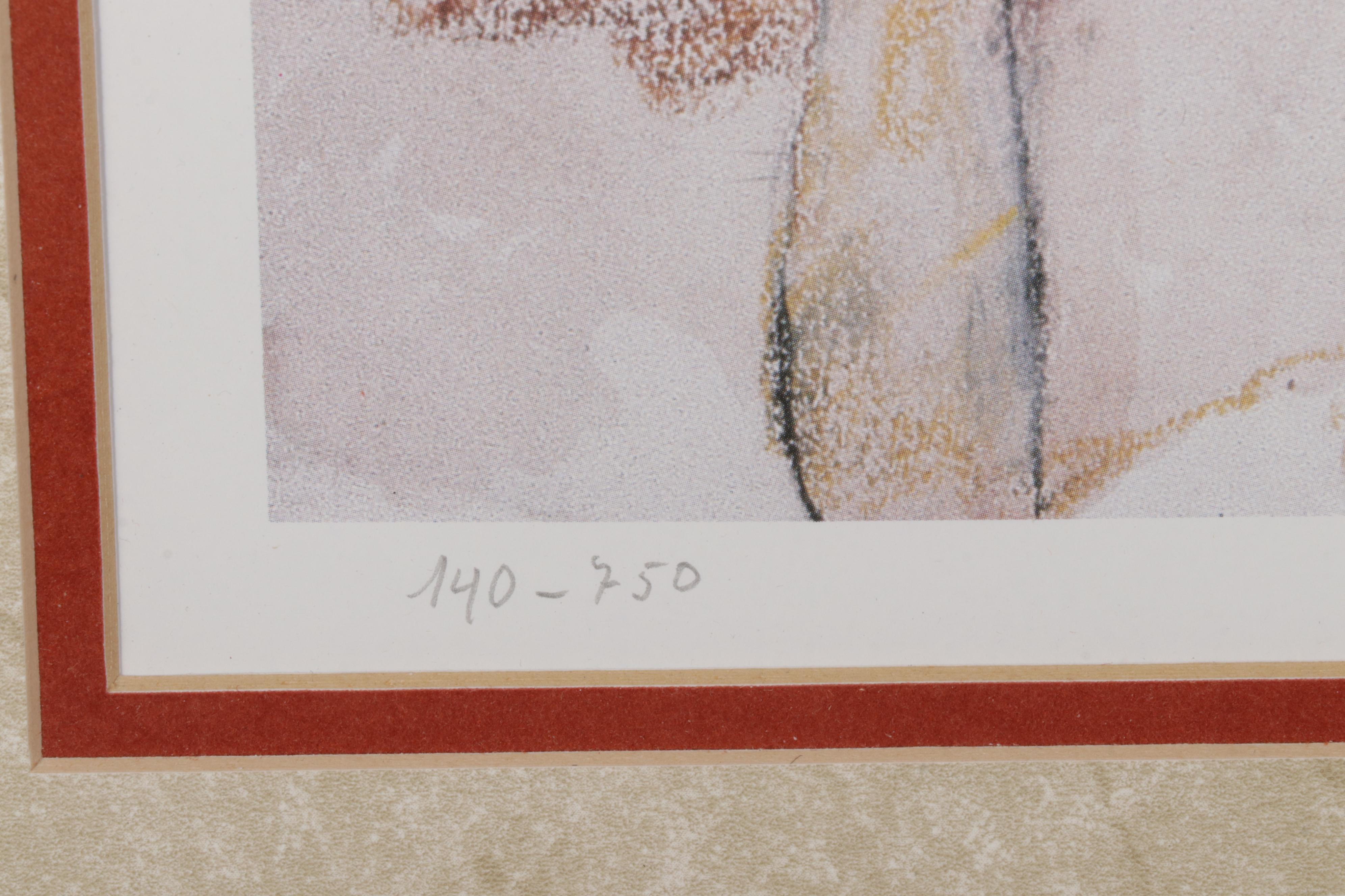 Zule Moskowitz Offset Lithograph "Figures," Late 20th-21st Century