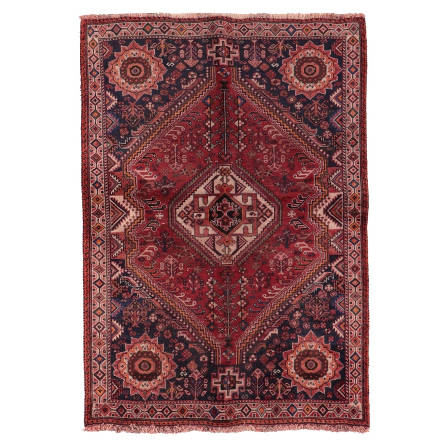 3'8 x 5'4 Hand-Knotted Persian Abadeh Area Rug