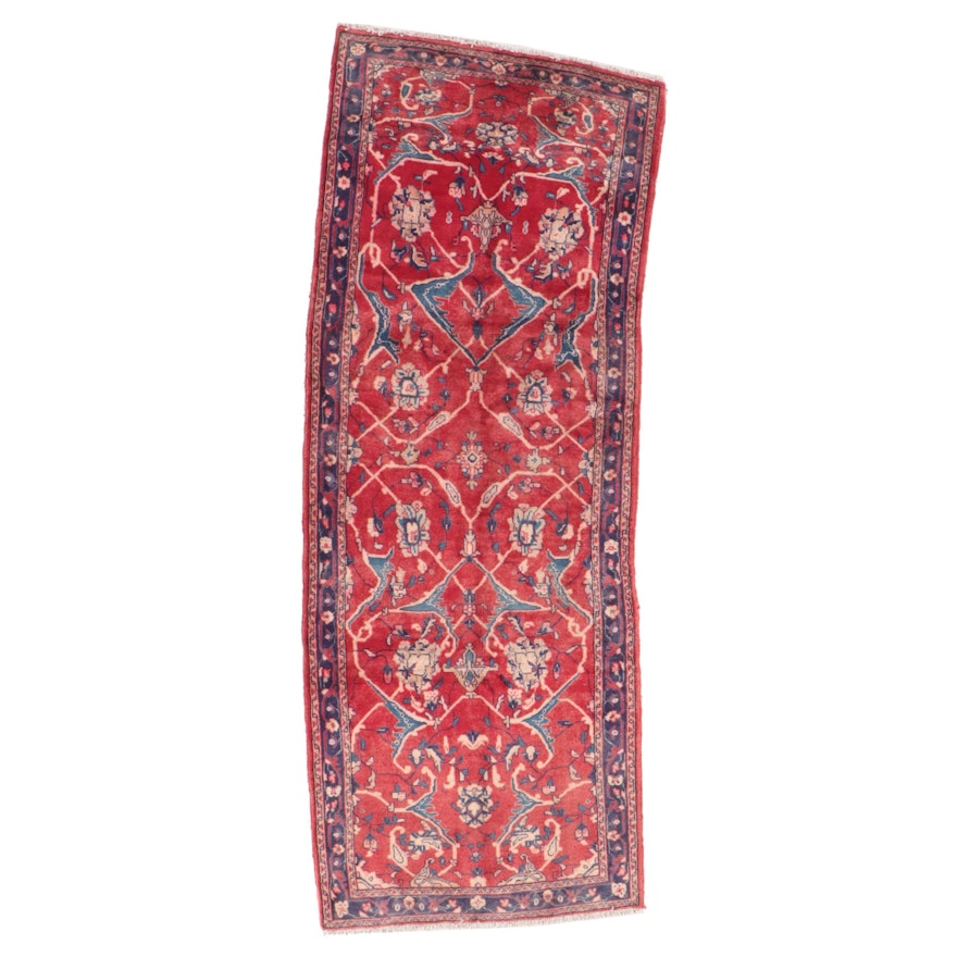 3'8 x 9'11 Hand-Knotted Persian Isfahan Long Rug