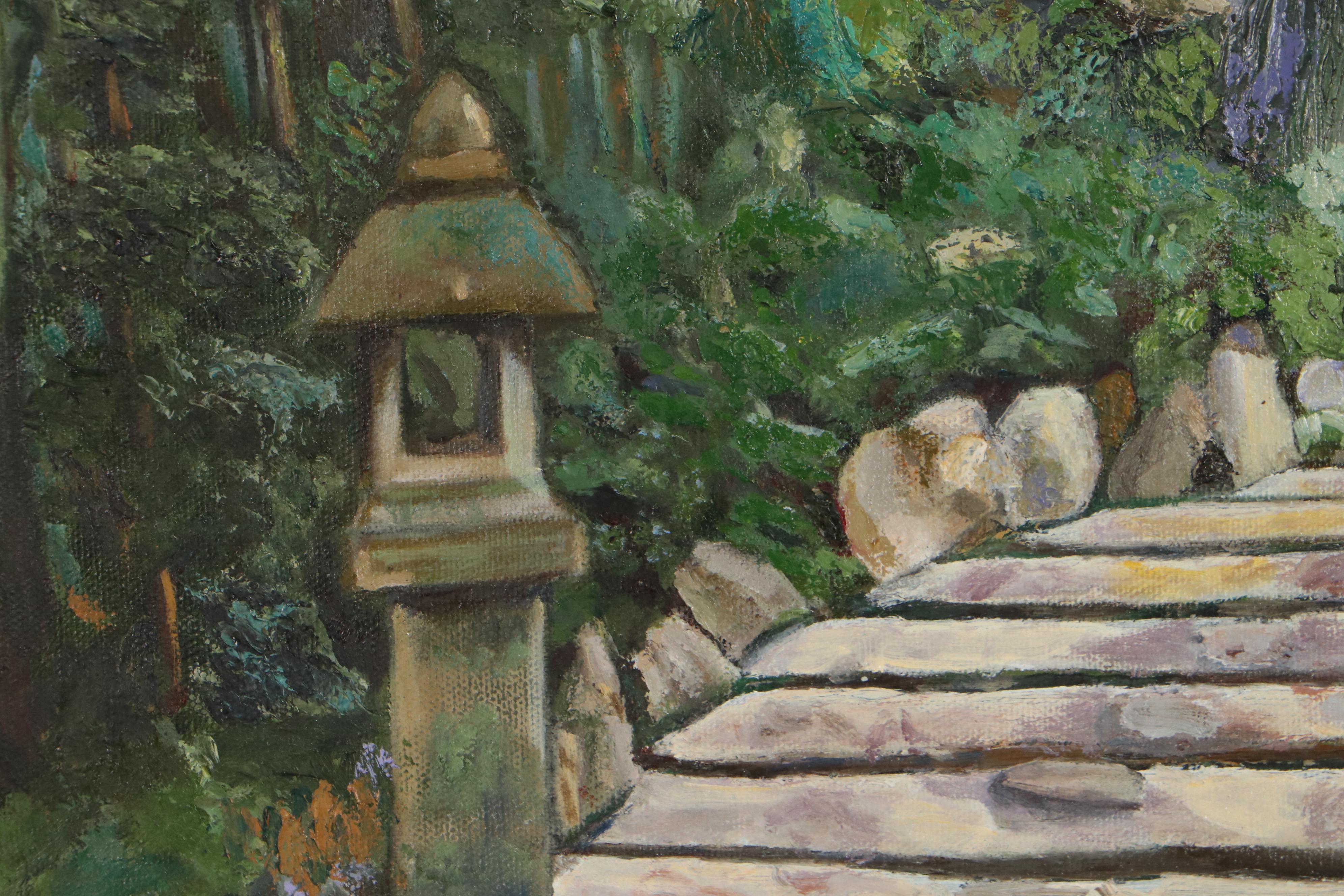 Howard Dobkin Oil Painting "Japanese Retreat"