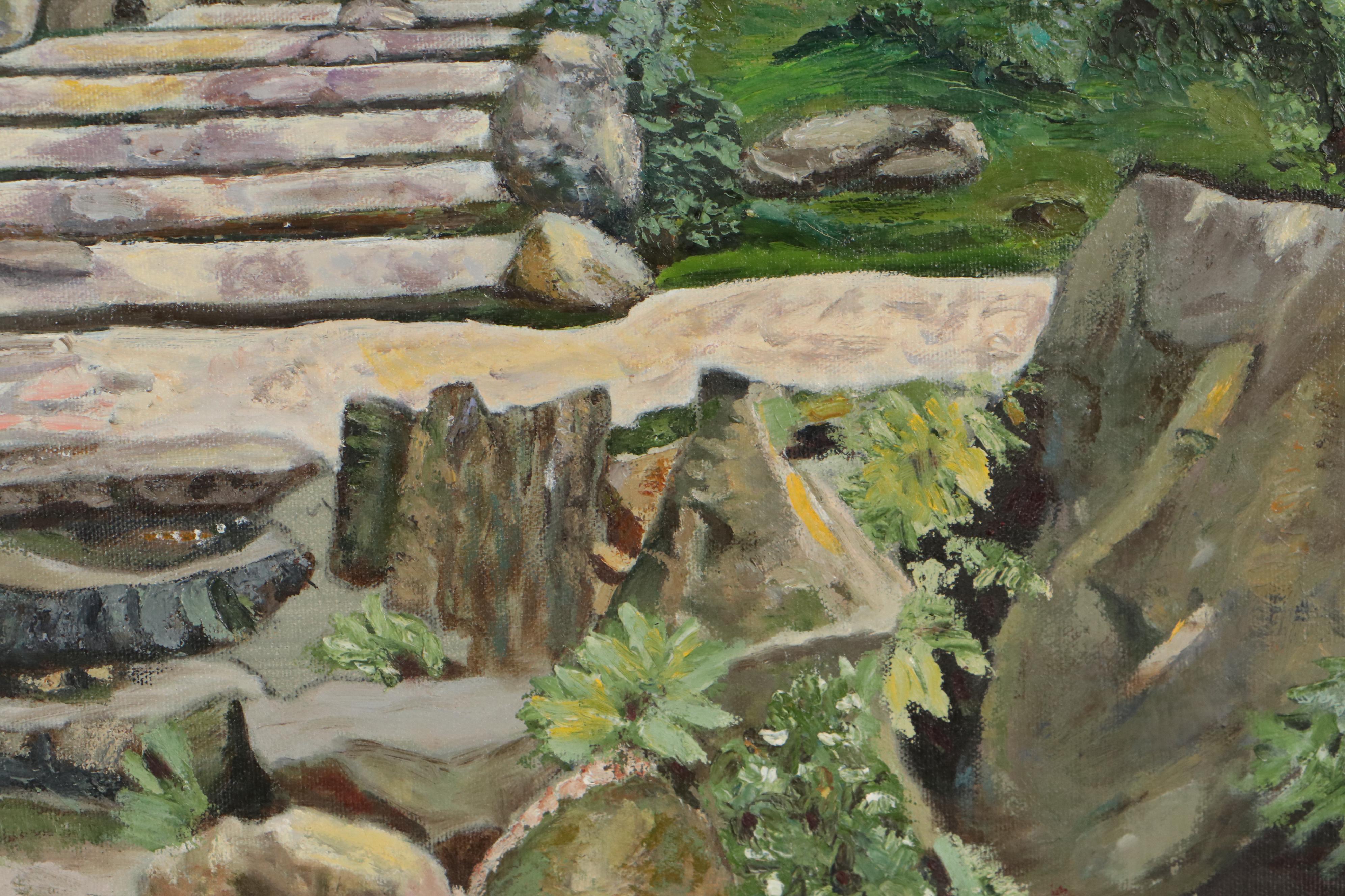 Howard Dobkin Oil Painting "Japanese Retreat"