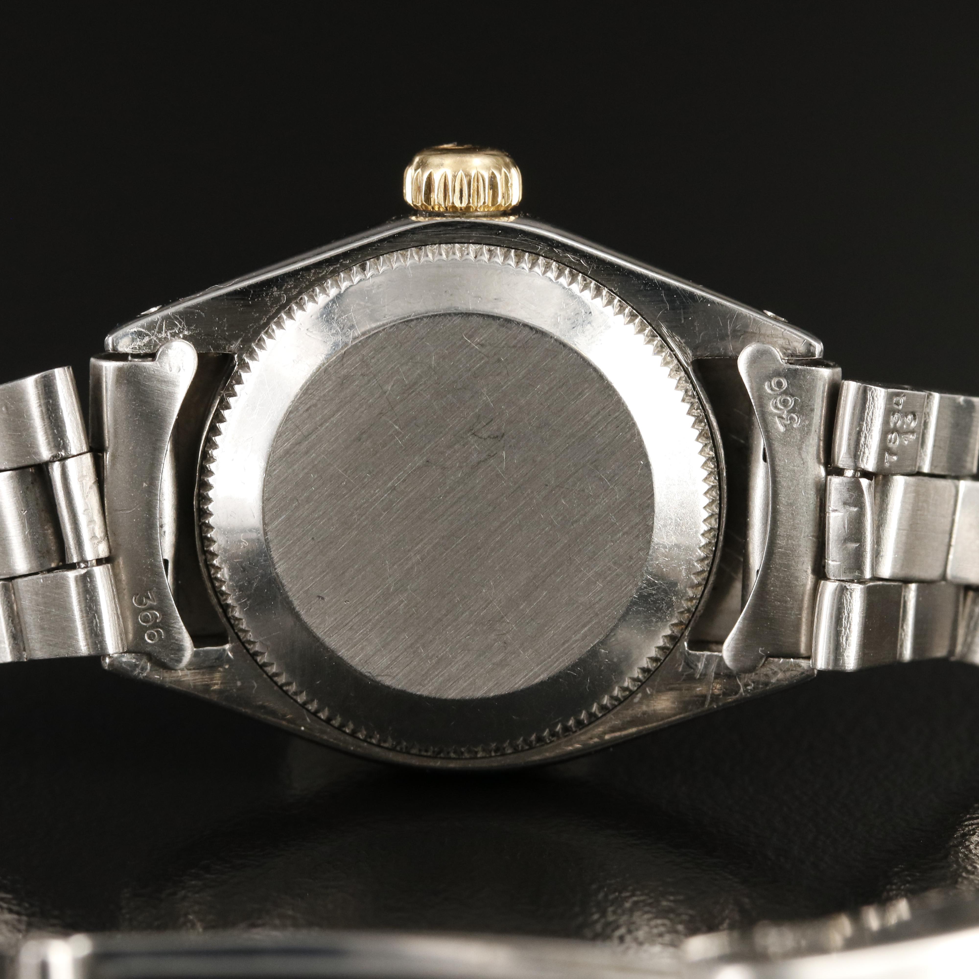 1972 Rolex Oyster Perpetual Emerald and Diamond, Mother-of-Pearl Dial Watch