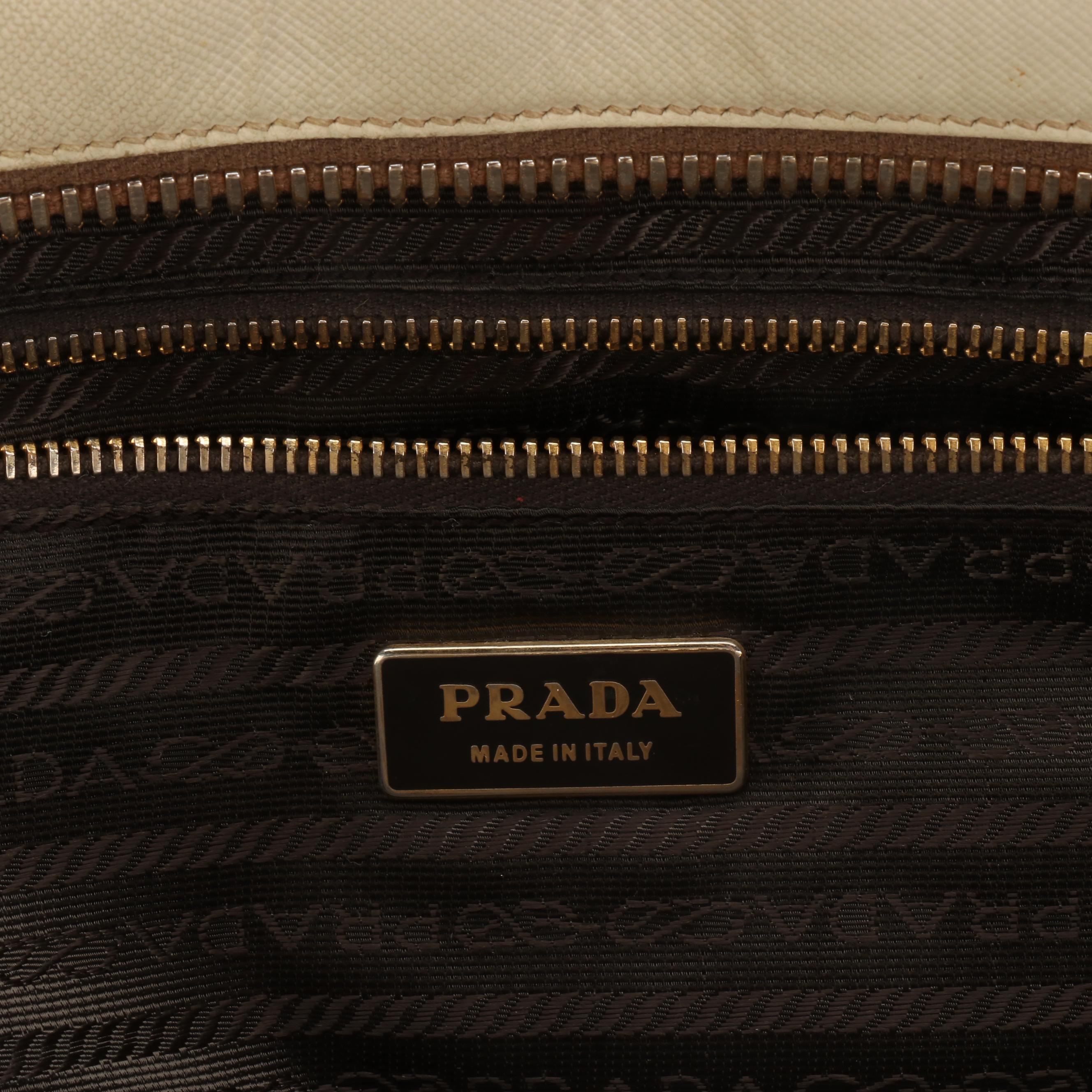Prada Bauletto Locking Bag in Saffiano Lux Leather