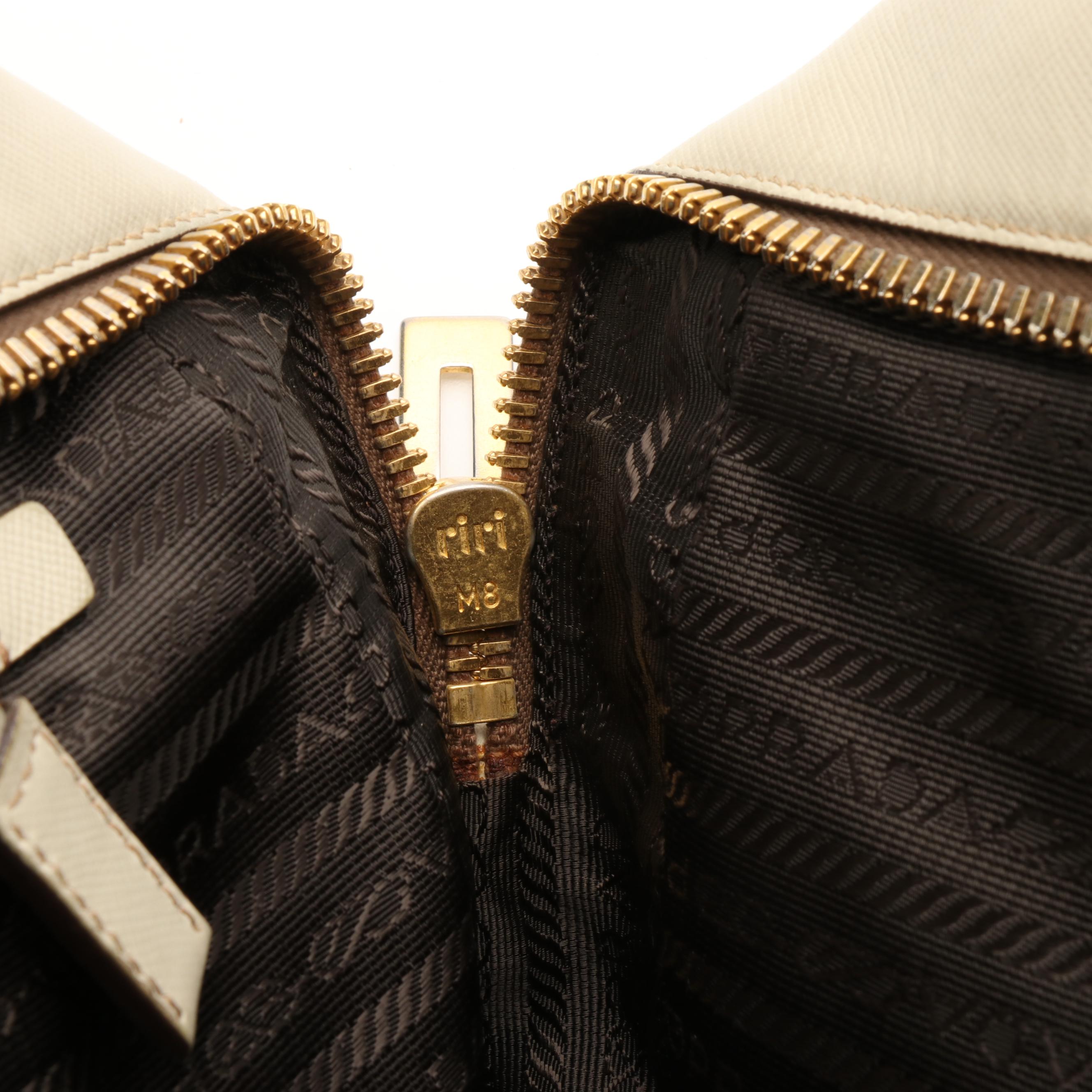 Prada Bauletto Locking Bag in Saffiano Lux Leather