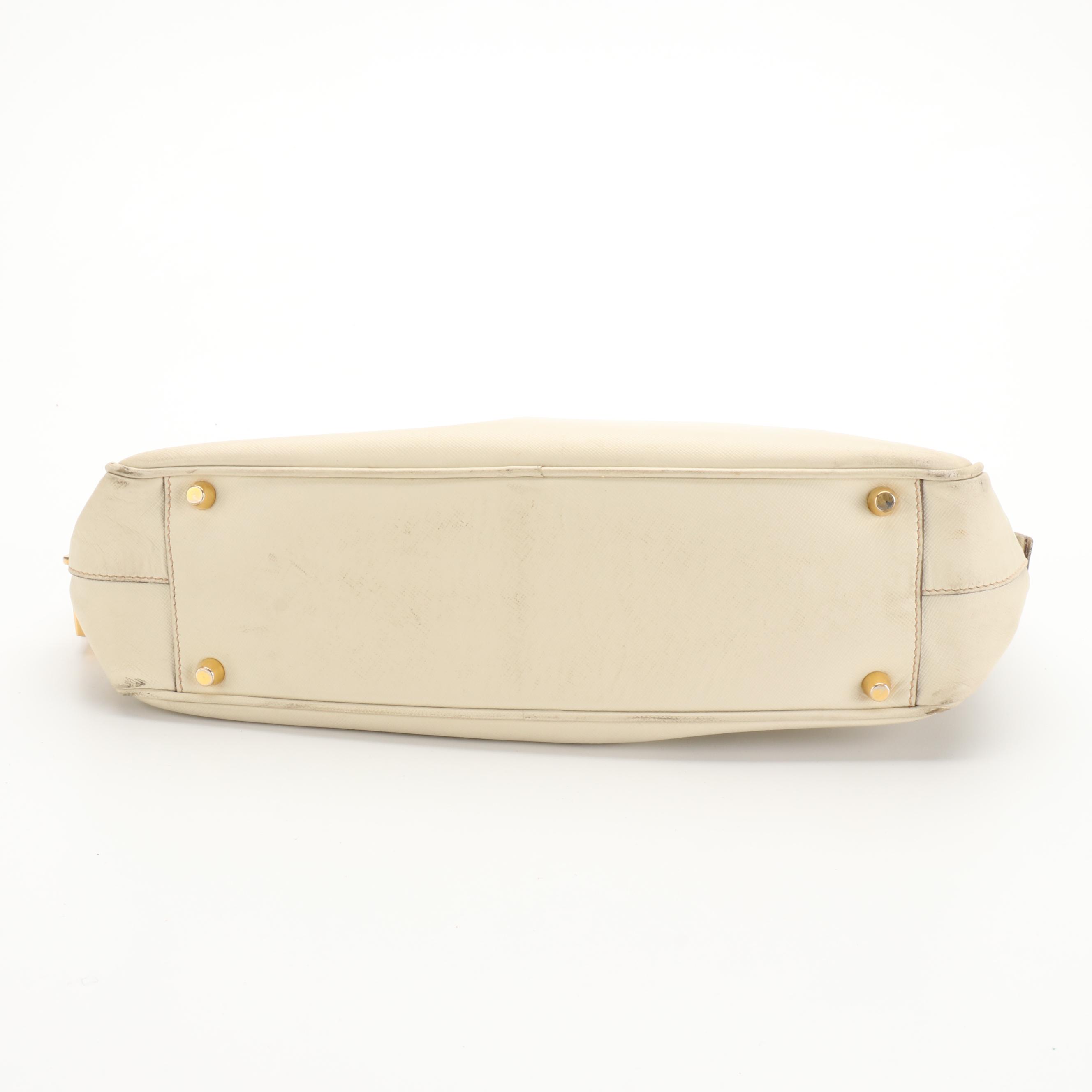 Prada Bauletto Locking Bag in Saffiano Lux Leather