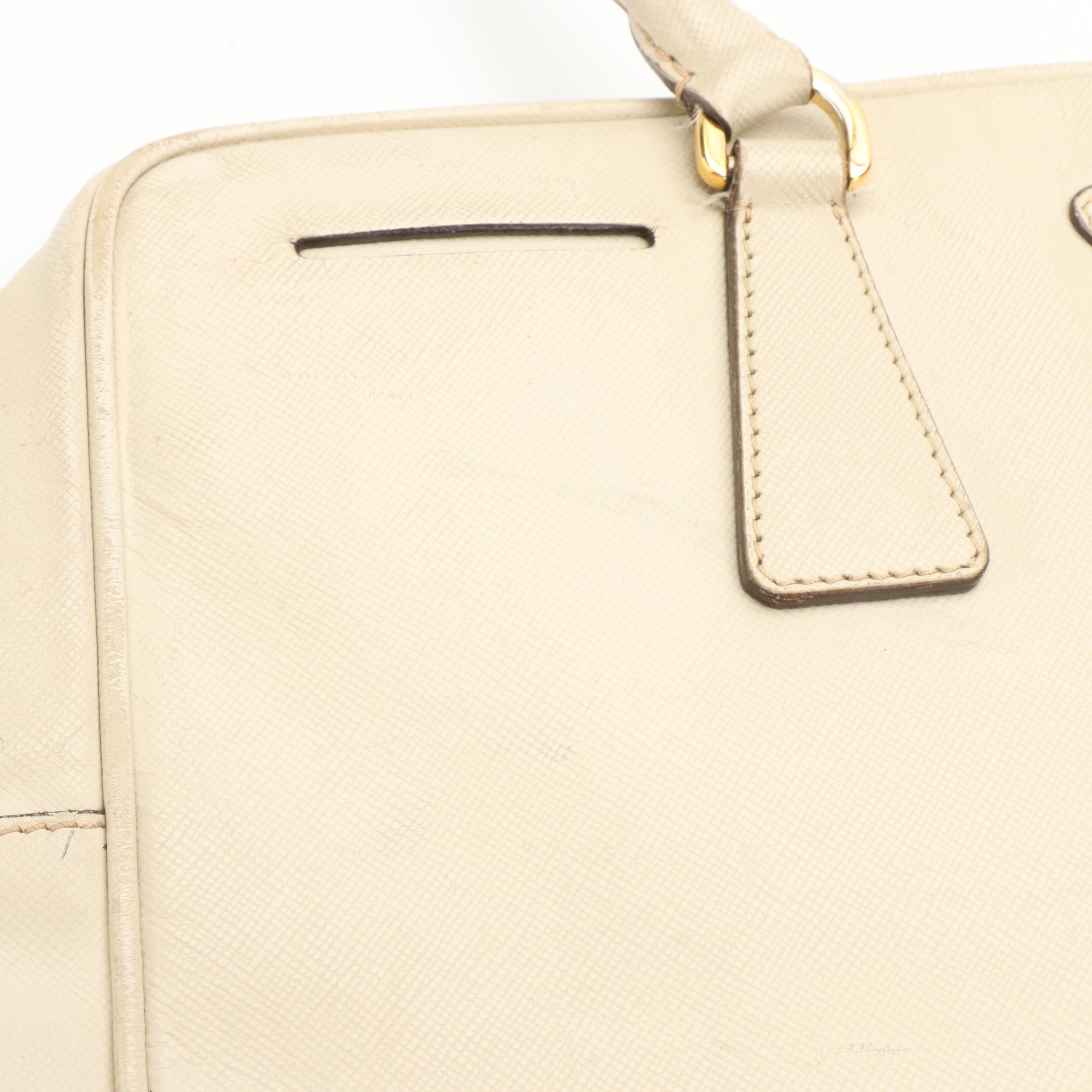 Prada Bauletto Locking Bag in Saffiano Lux Leather