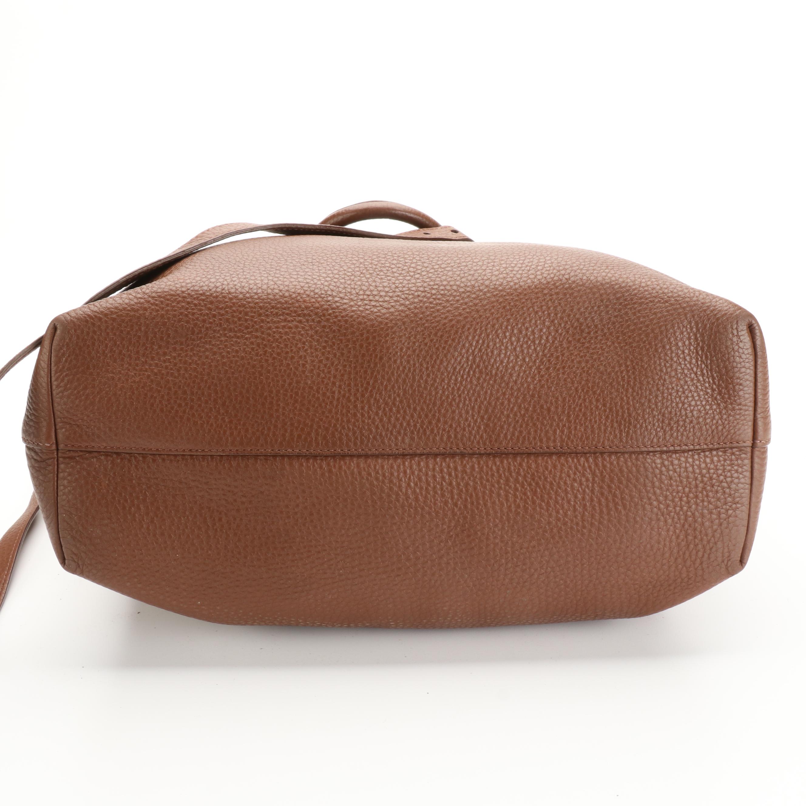 Prada Two-Way Tote in Brown Vitello Daino Leather