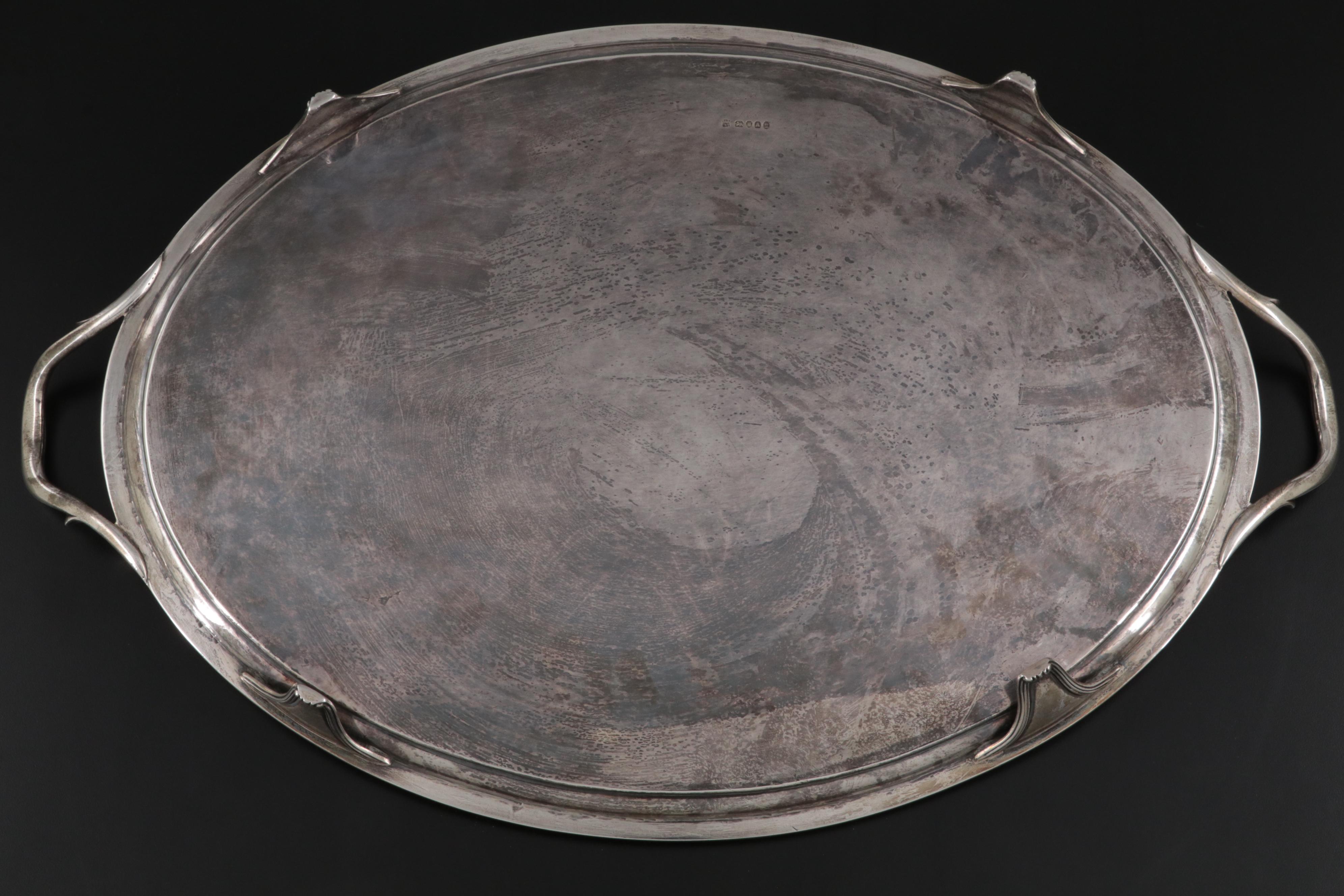 John Crouch I & Thomas Hannam Sterling Silver Wedding Tray, 1796