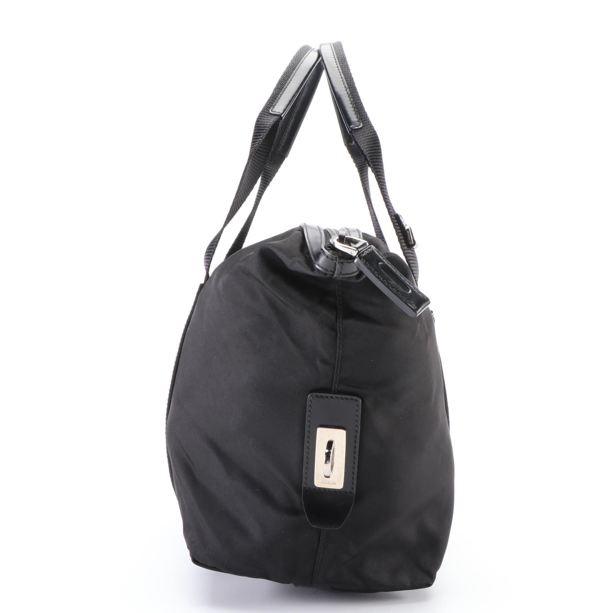 Prada Nylon and Leather Two-Way Tote