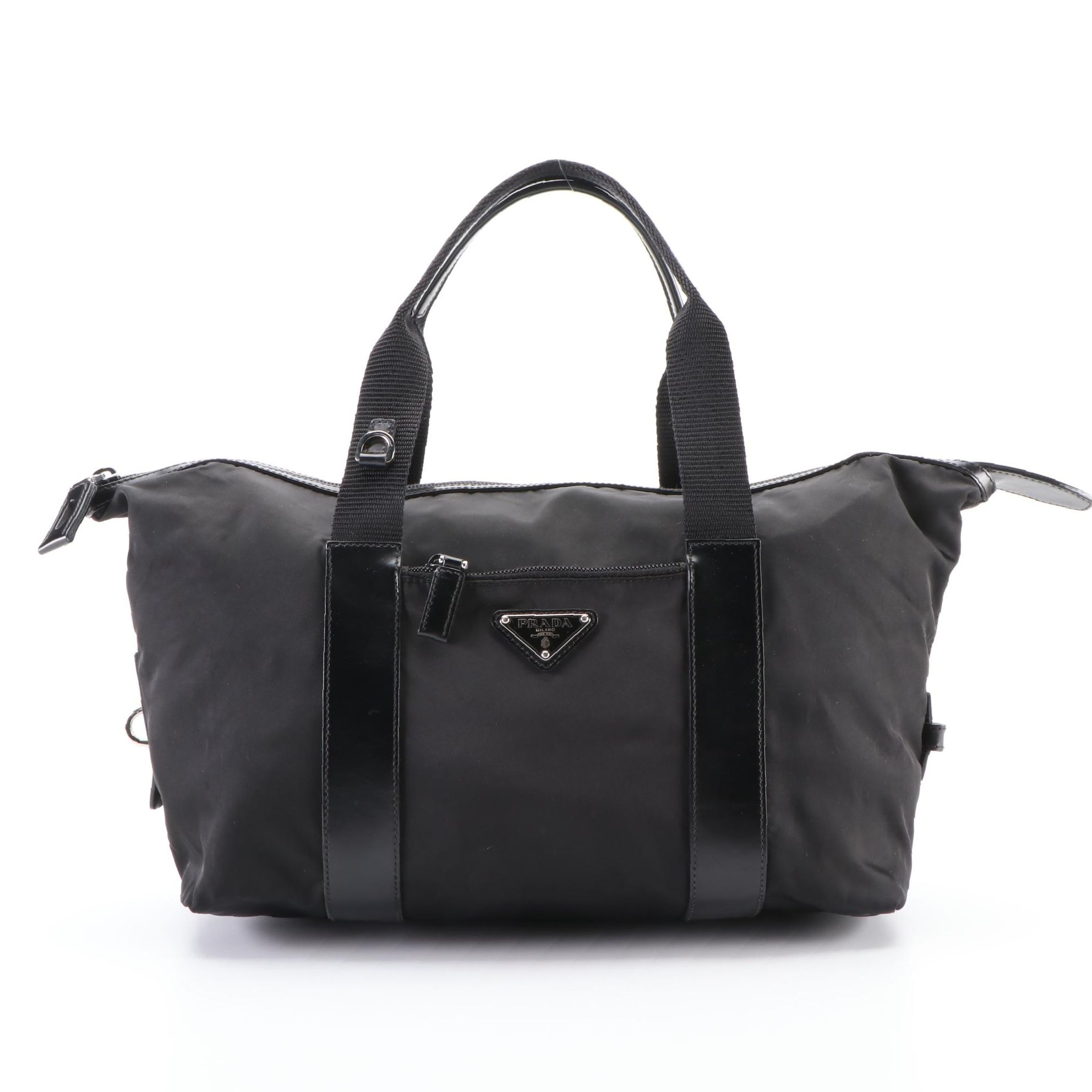 Prada Nylon and Leather Two-Way Tote