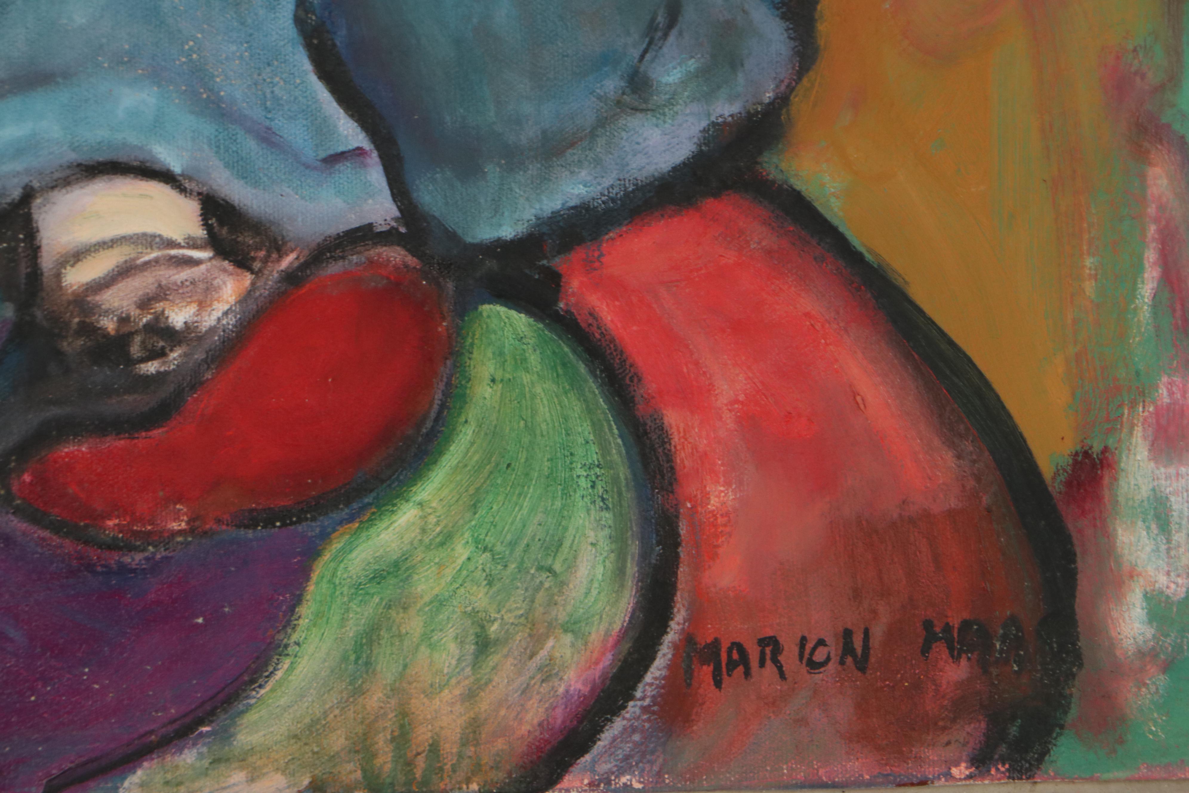 Marion Maas Oil Painting of Seated Figure