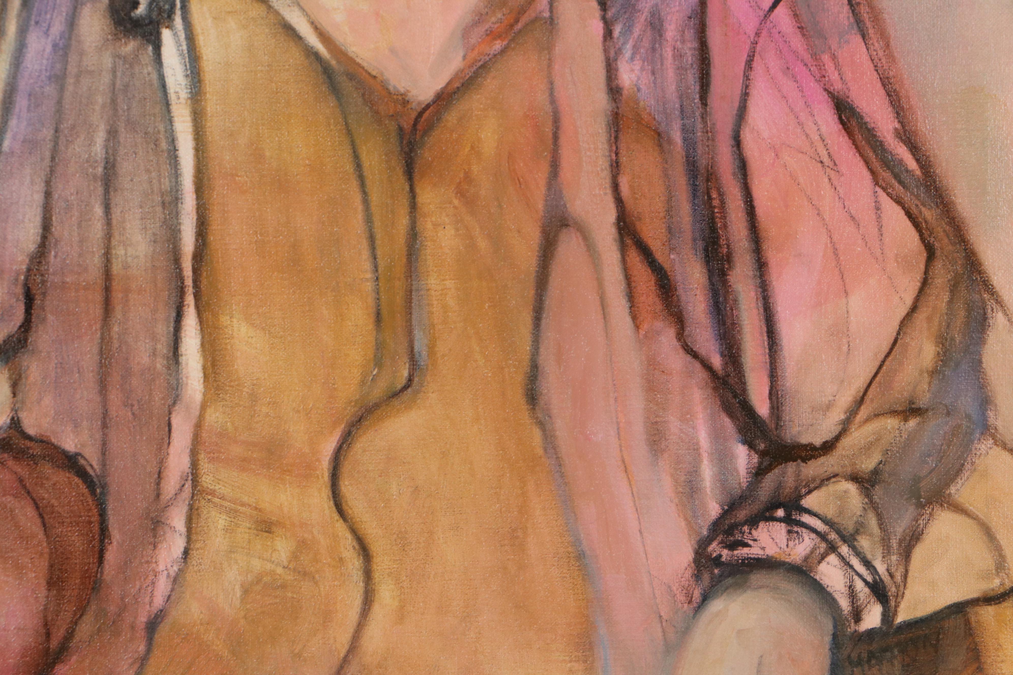 Marion Maas Oil Painting of Seated Figure