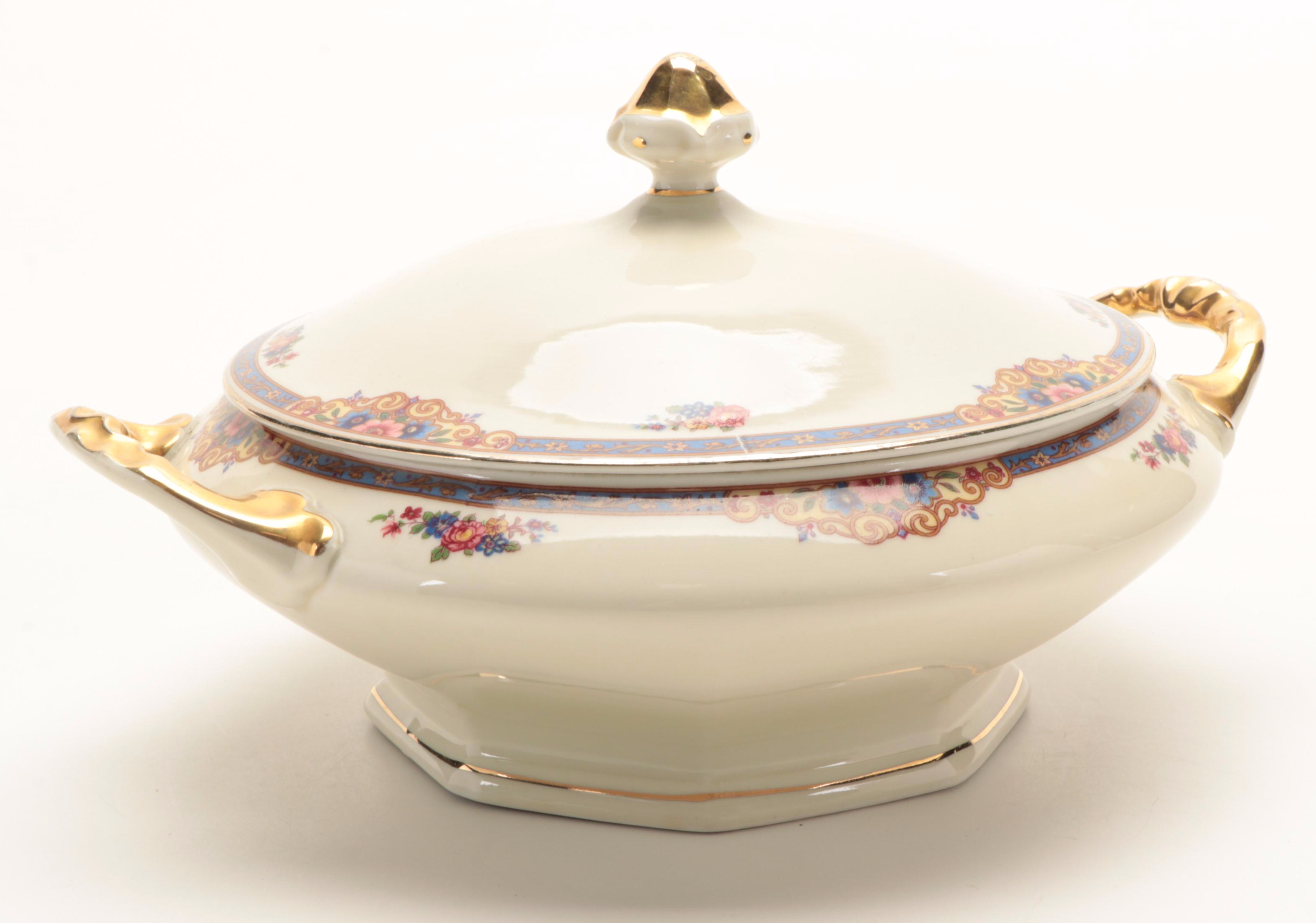 AMC Porcelain German Dinner and Serveware, Early 20th Century