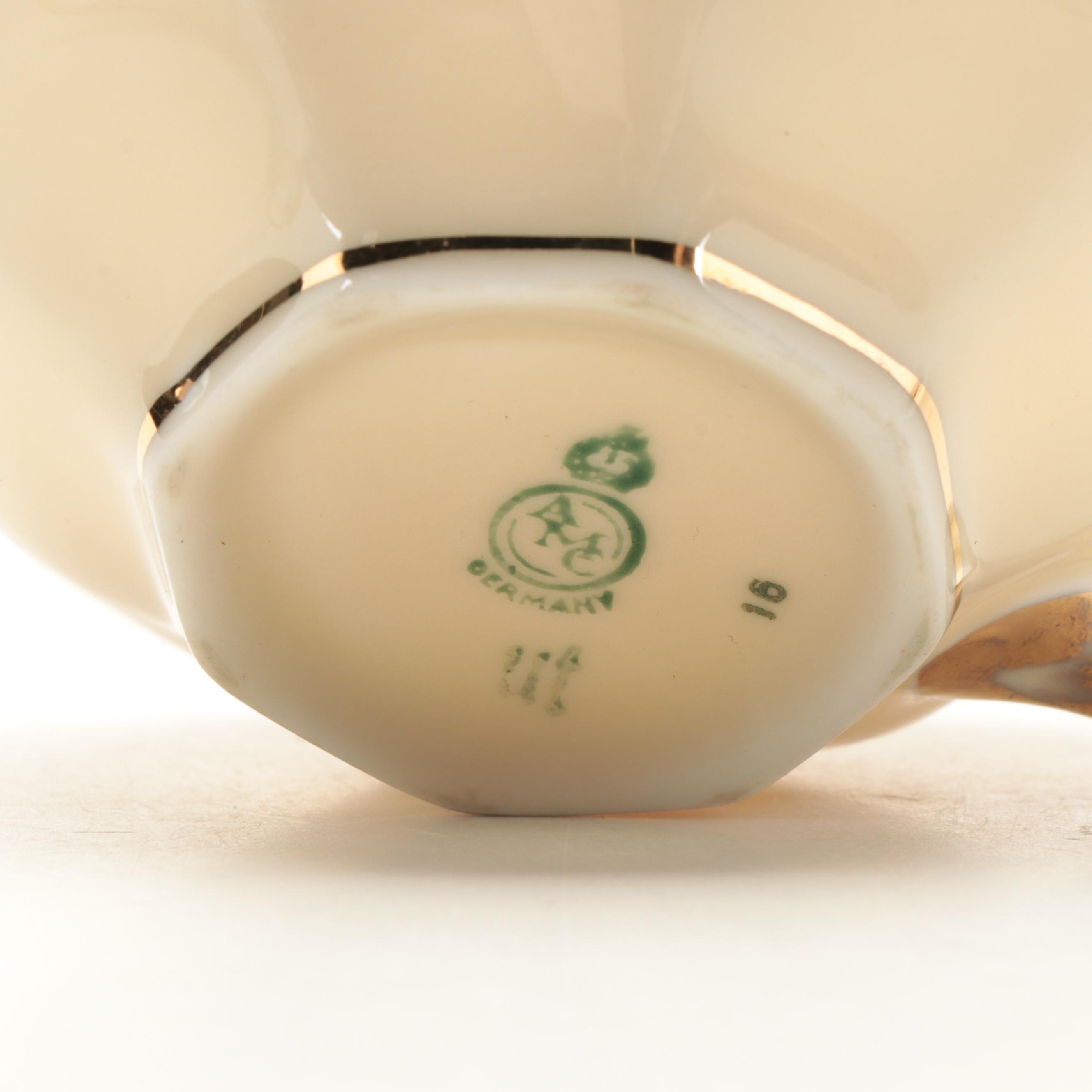 AMC Porcelain German Dinner and Serveware, Early 20th Century