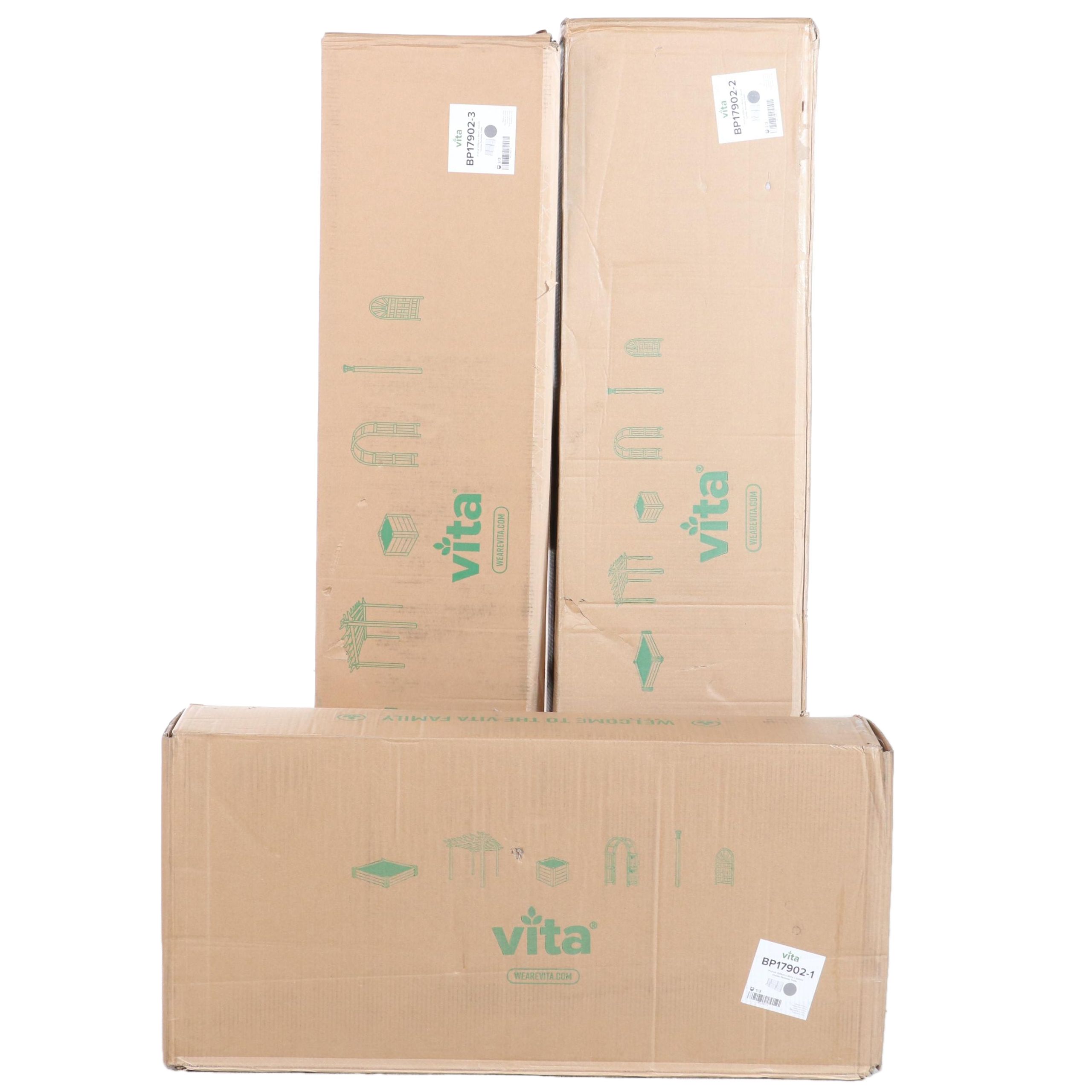 Vita "Urbana" 11' Parklette Combo Planter with Trellis