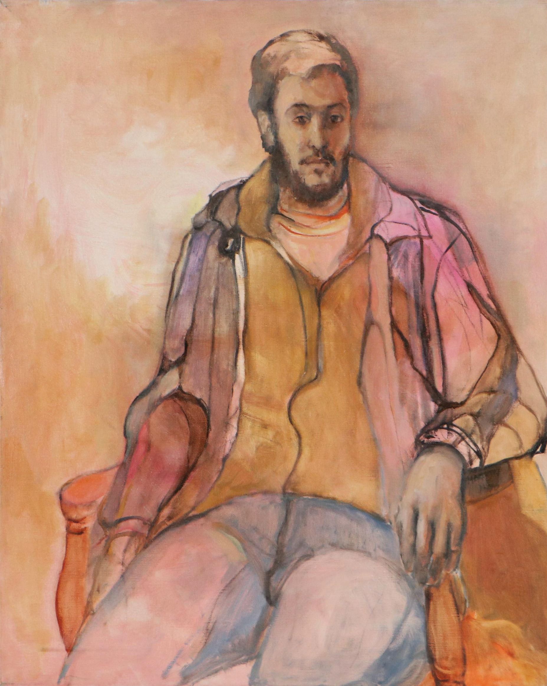 Marion Maas Oil Painting of Seated Figure