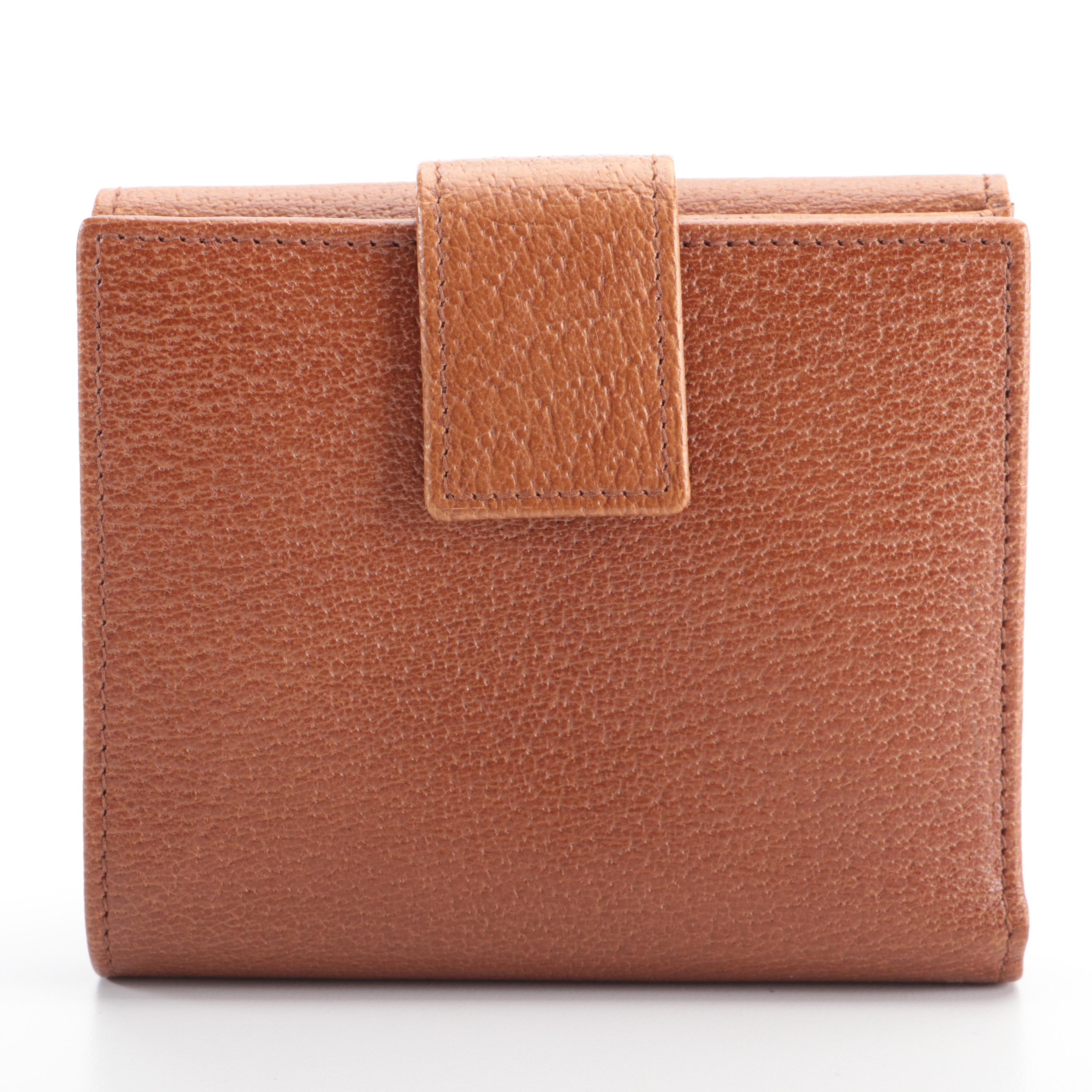 Gucci Brown Cinghiale Leather Wallet with Box