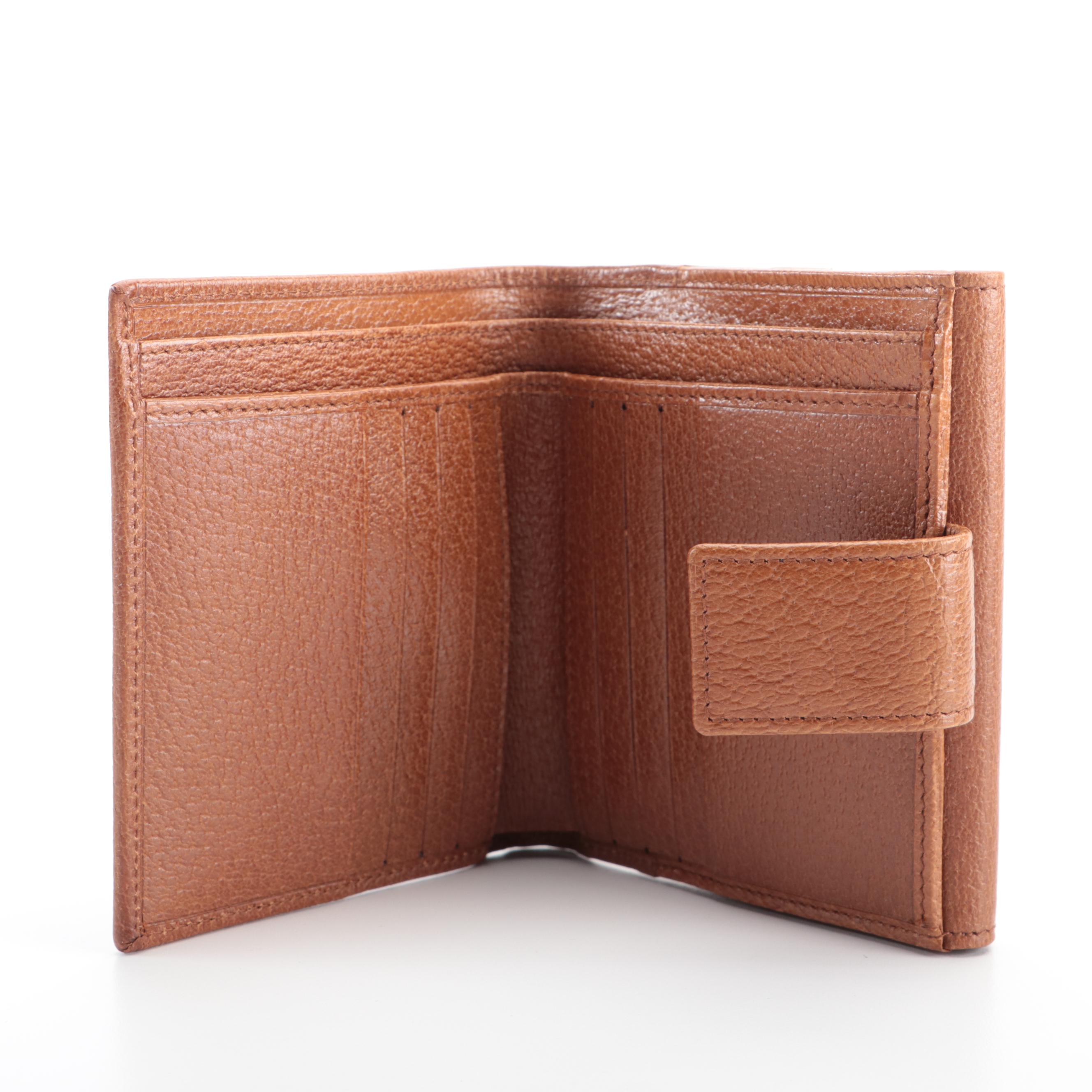 Gucci Brown Cinghiale Leather Wallet with Box