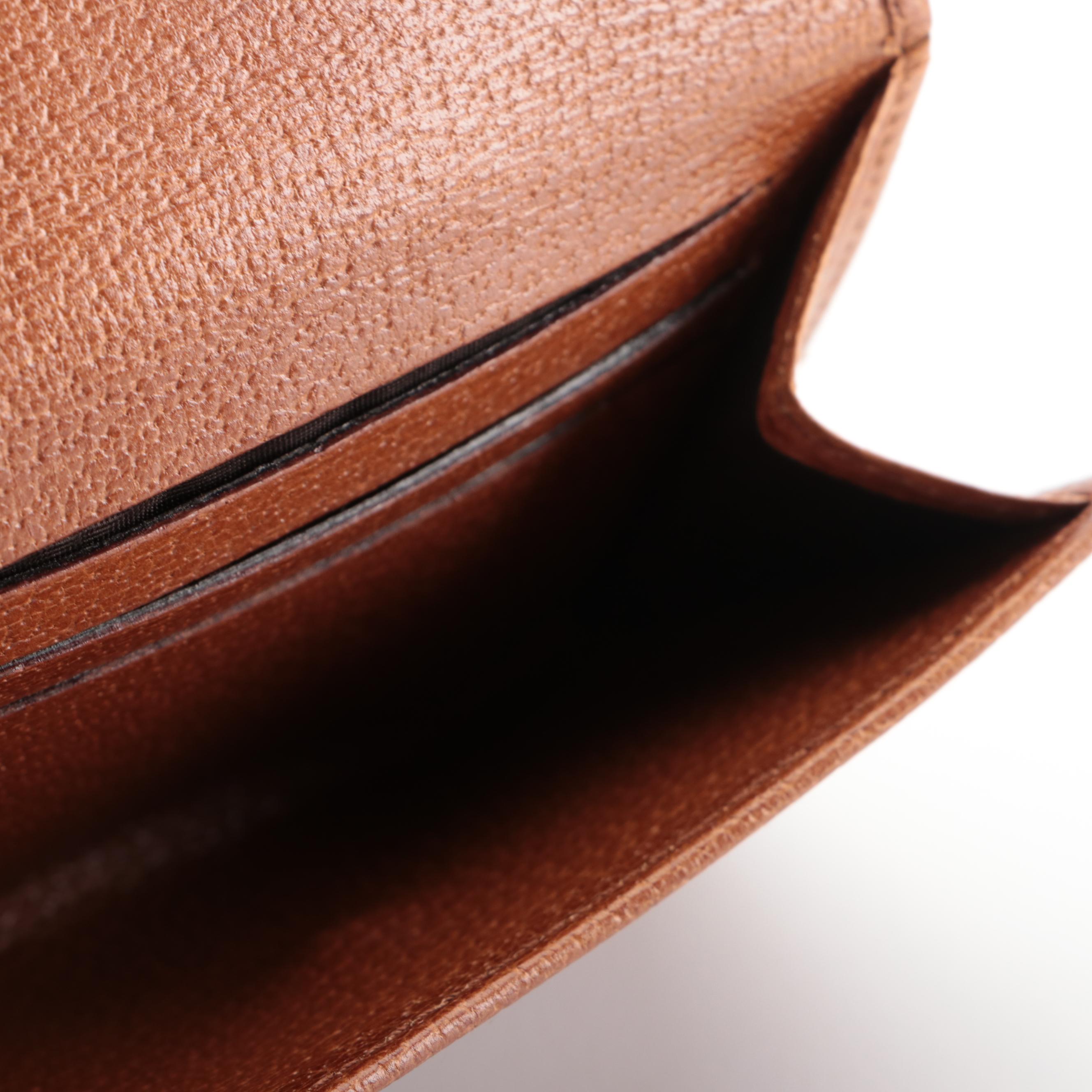 Gucci Brown Cinghiale Leather Wallet with Box