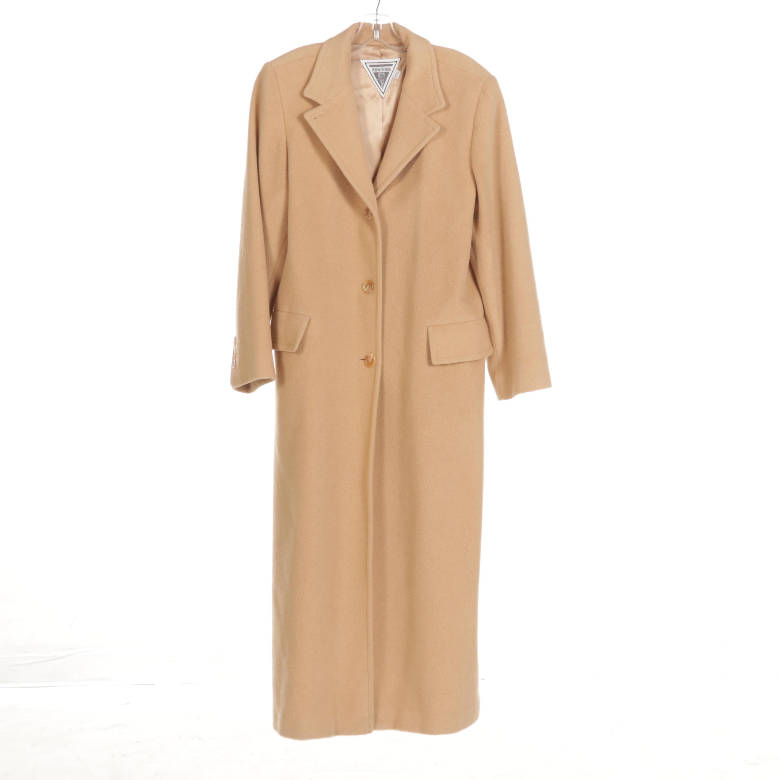 Marvin Richards Tan Camel Hair Coat and Black Lambswool Coat