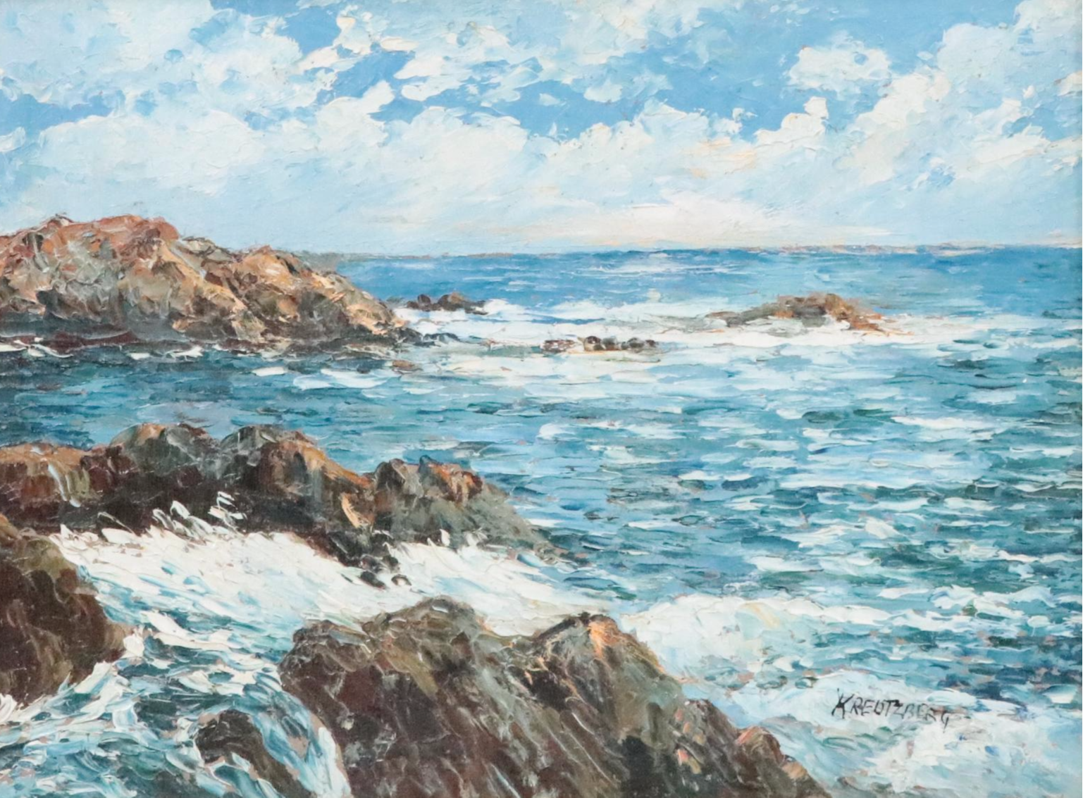 Marguerite Gribi Kreutzberg Seascape Oil Painting