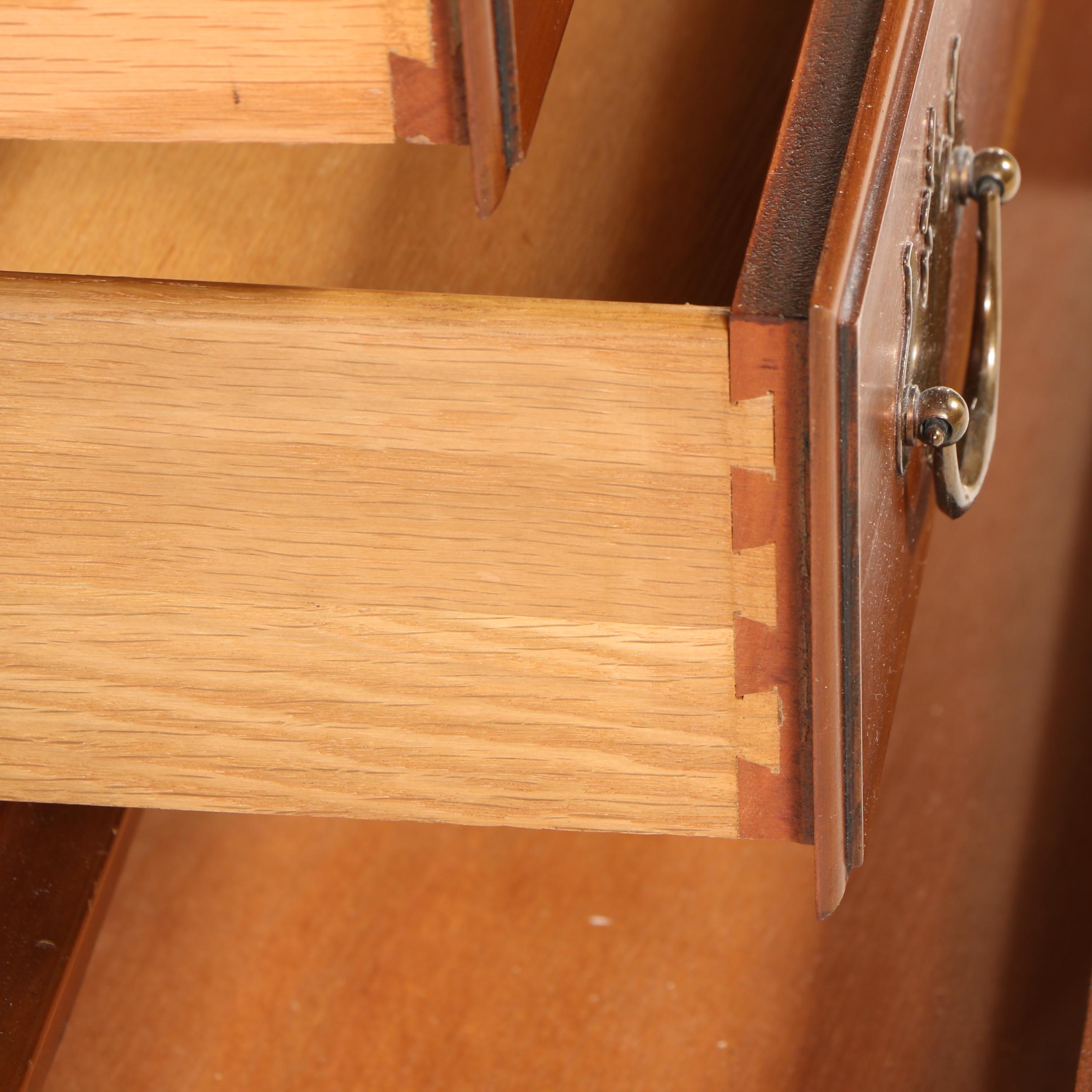 Taylor Jamestown Queen Anne Style Cherrywood Slant-Front Desk, Late 20th Century