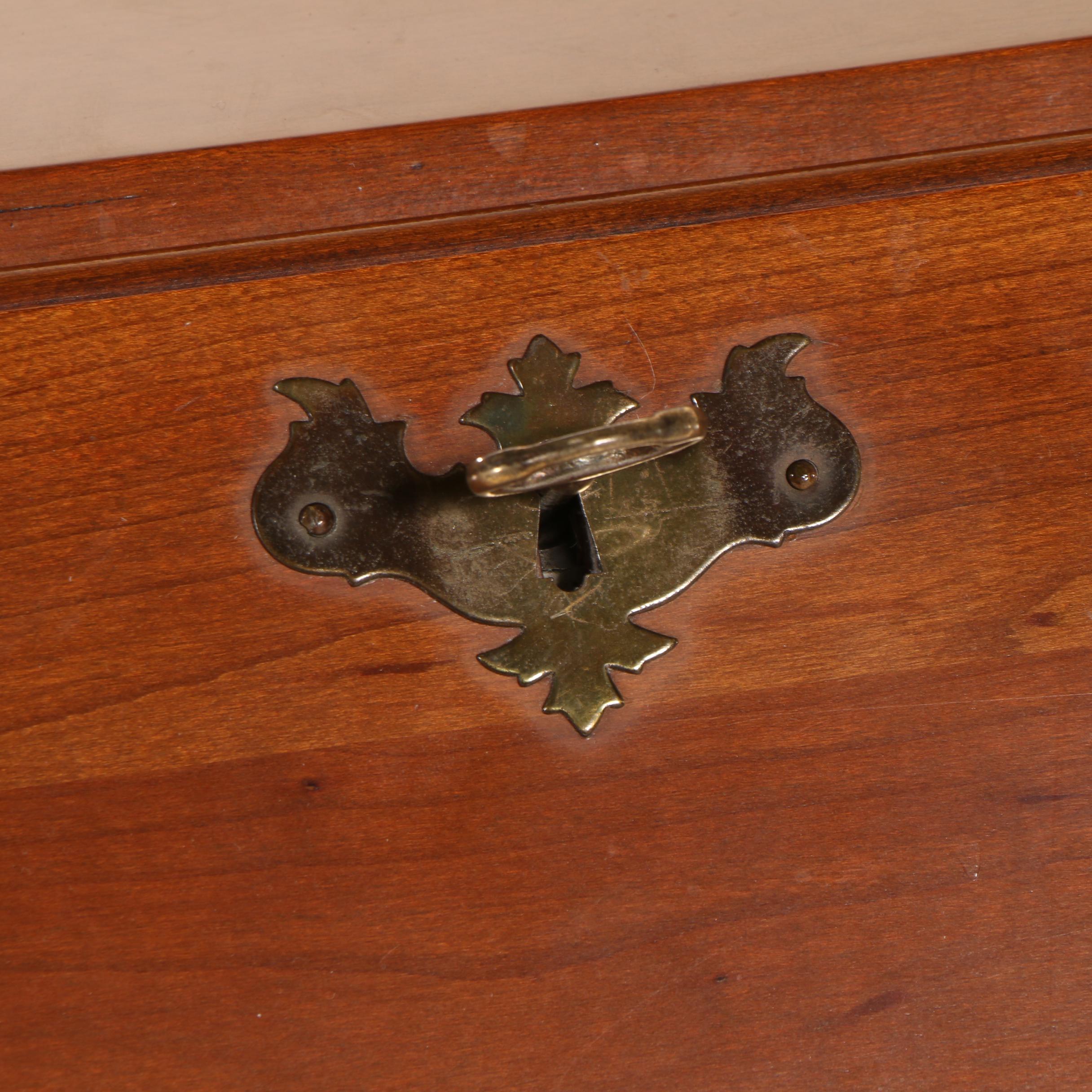 Taylor Jamestown Queen Anne Style Cherrywood Slant-Front Desk, Late 20th Century