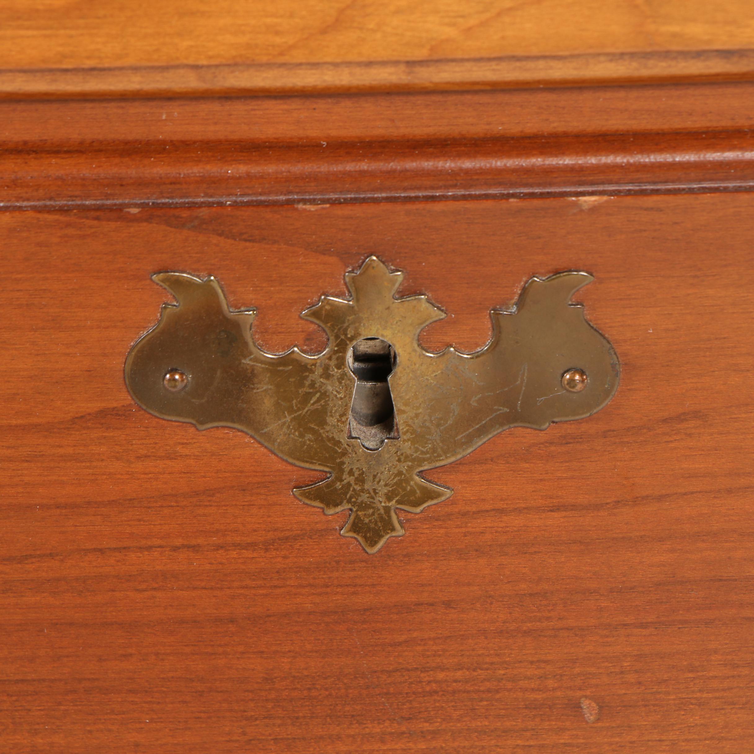 Taylor Jamestown Queen Anne Style Cherrywood Slant-Front Desk, Late 20th Century