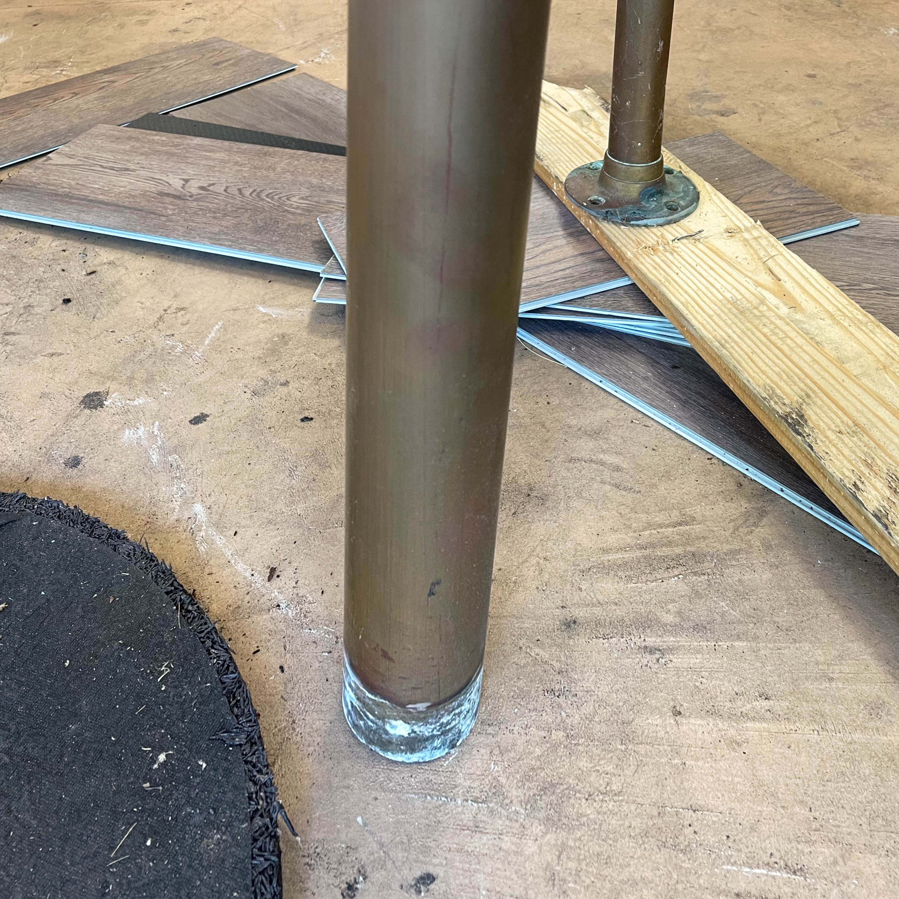 Brass Fire Cage with Fireman's Pole