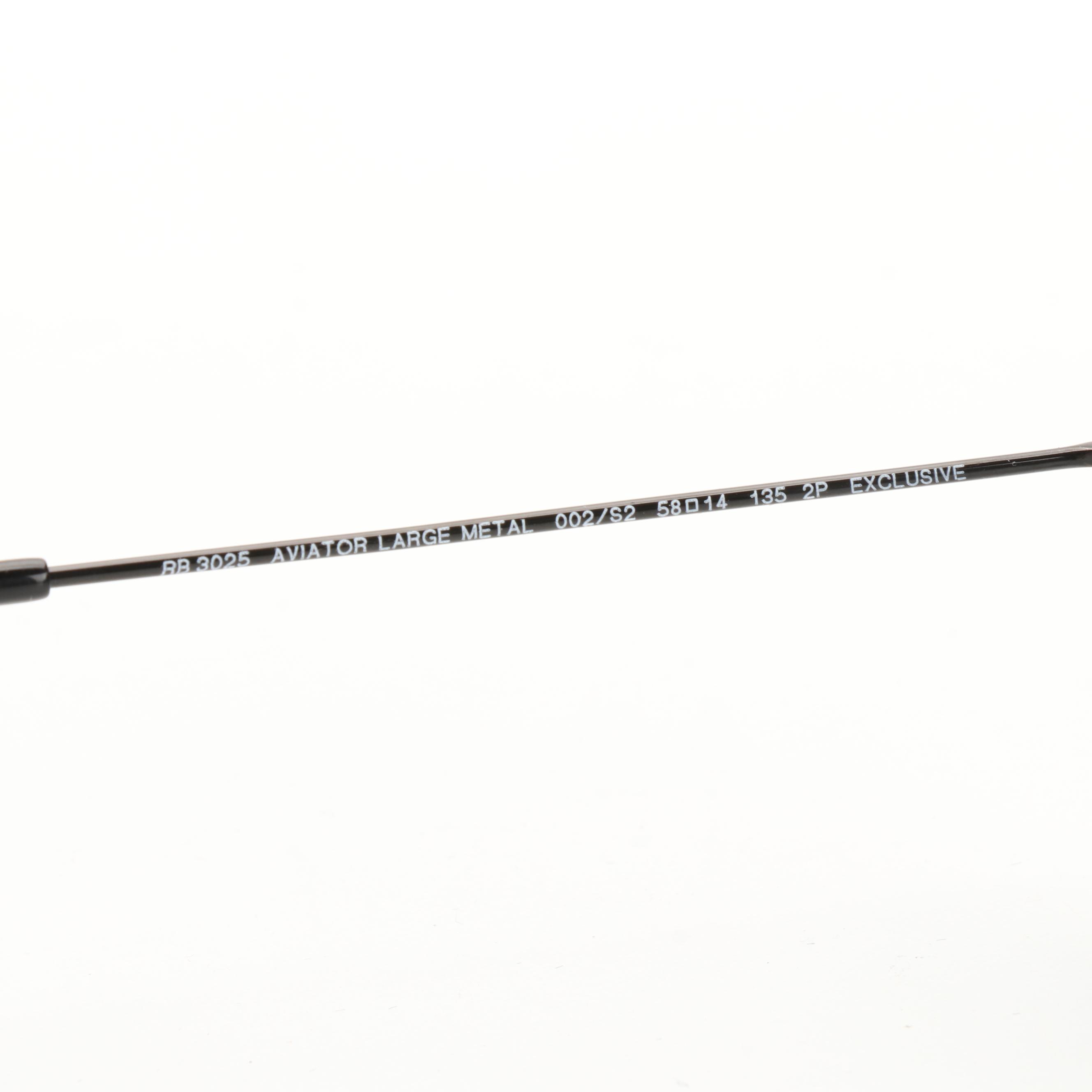 Ray-Ban RB3025 Aviator Large Metal Polarized Sunglasses with Case