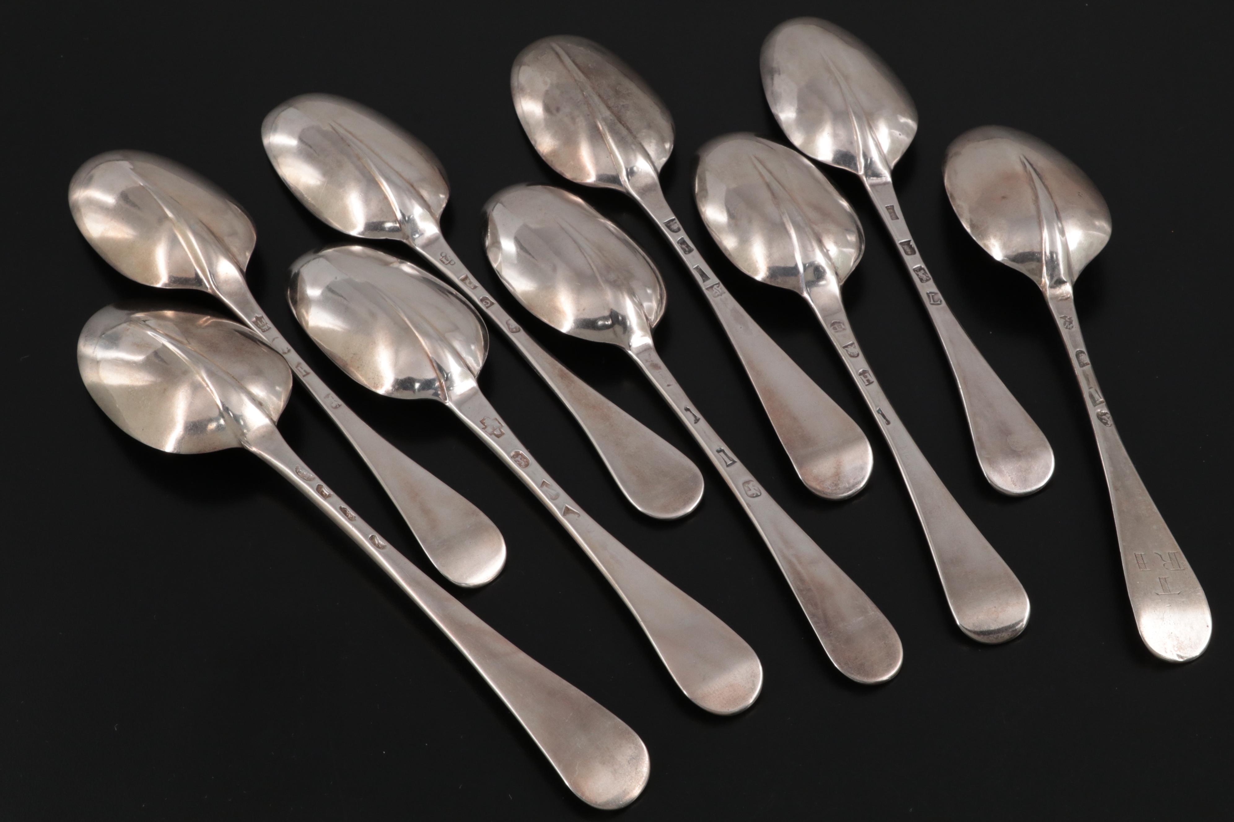 Isaac Davenport, Edward Jennings and More English Sterling Silver Spoons