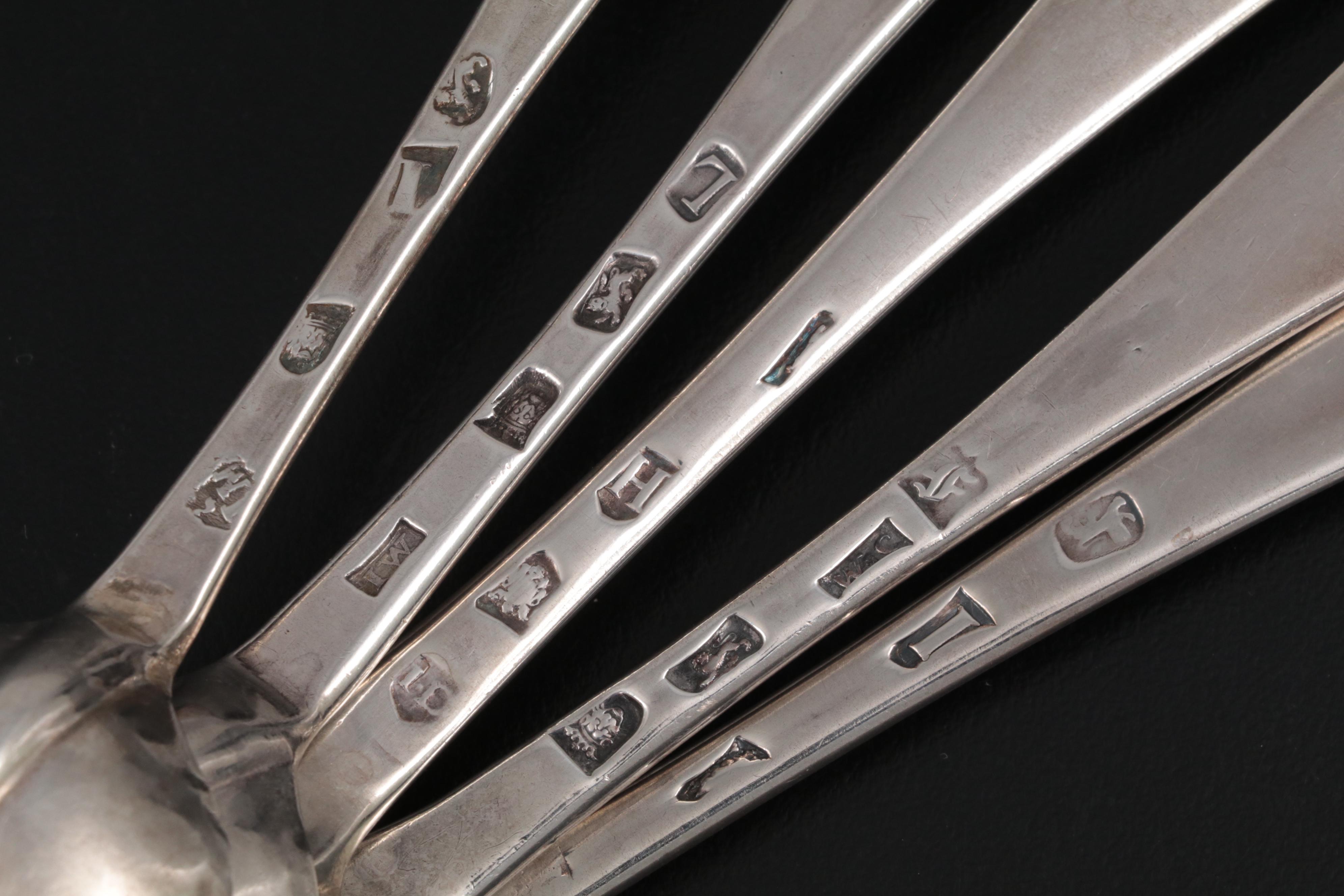 Isaac Davenport, Edward Jennings and More English Sterling Silver Spoons