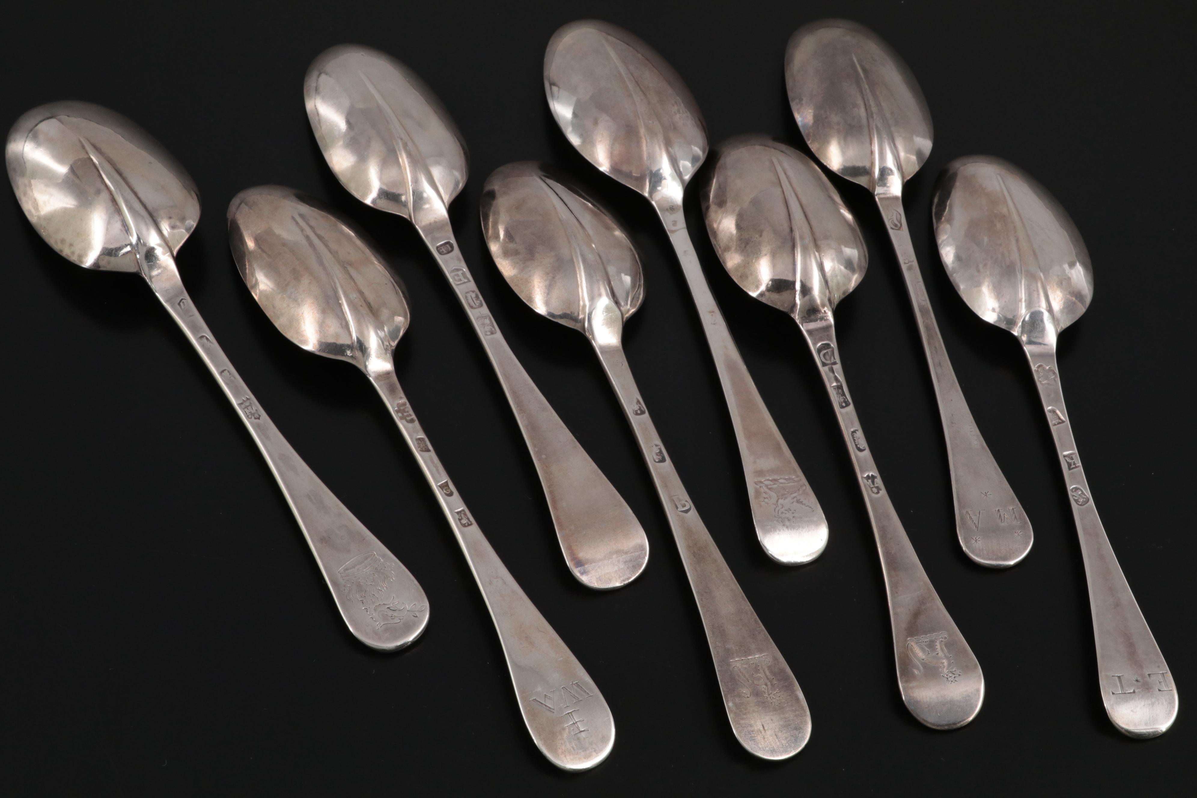Isaac Davenport, Edward Jennings and More English Sterling Silver Spoons