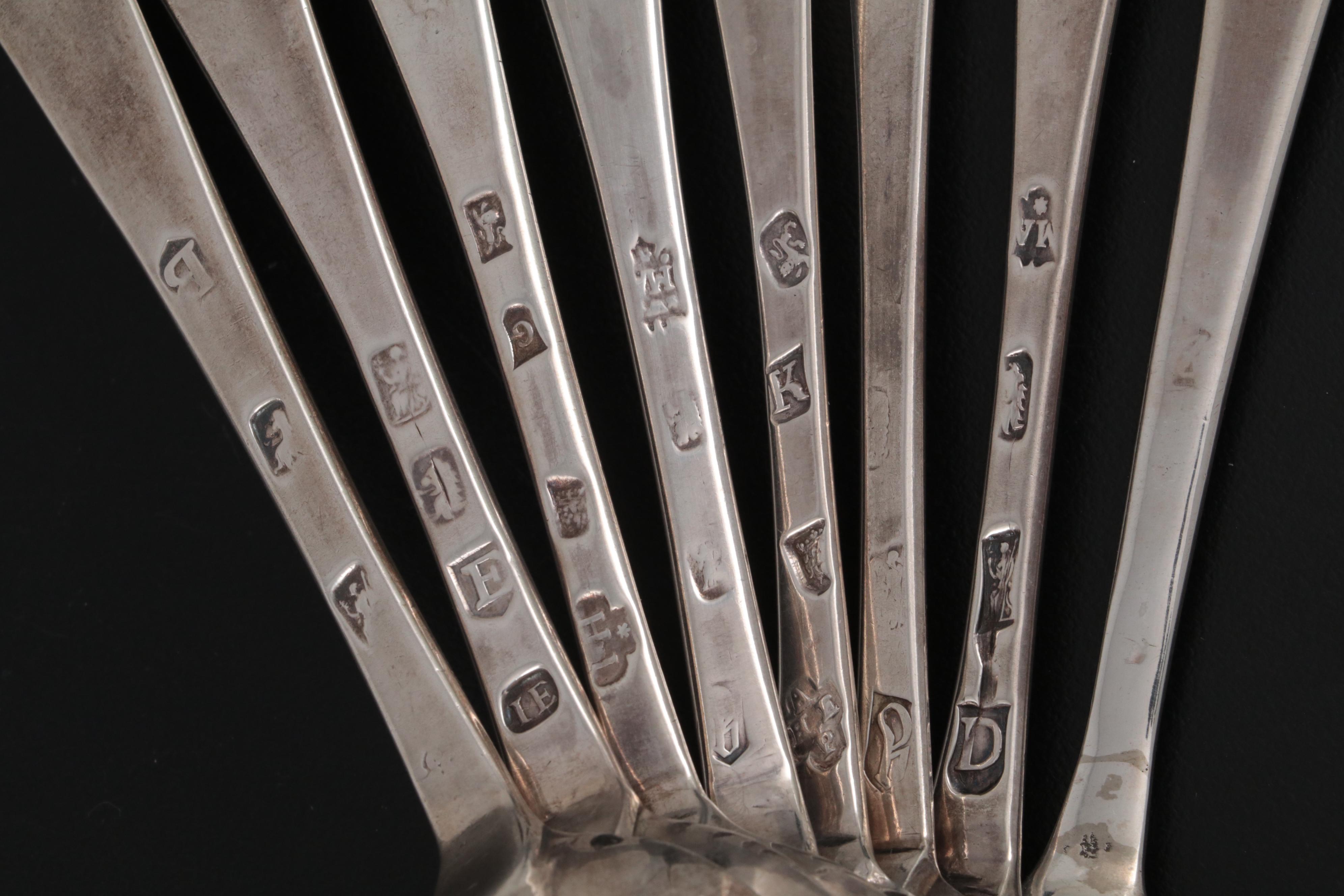 Isaac Davenport, Edward Jennings and More English Sterling Silver Spoons