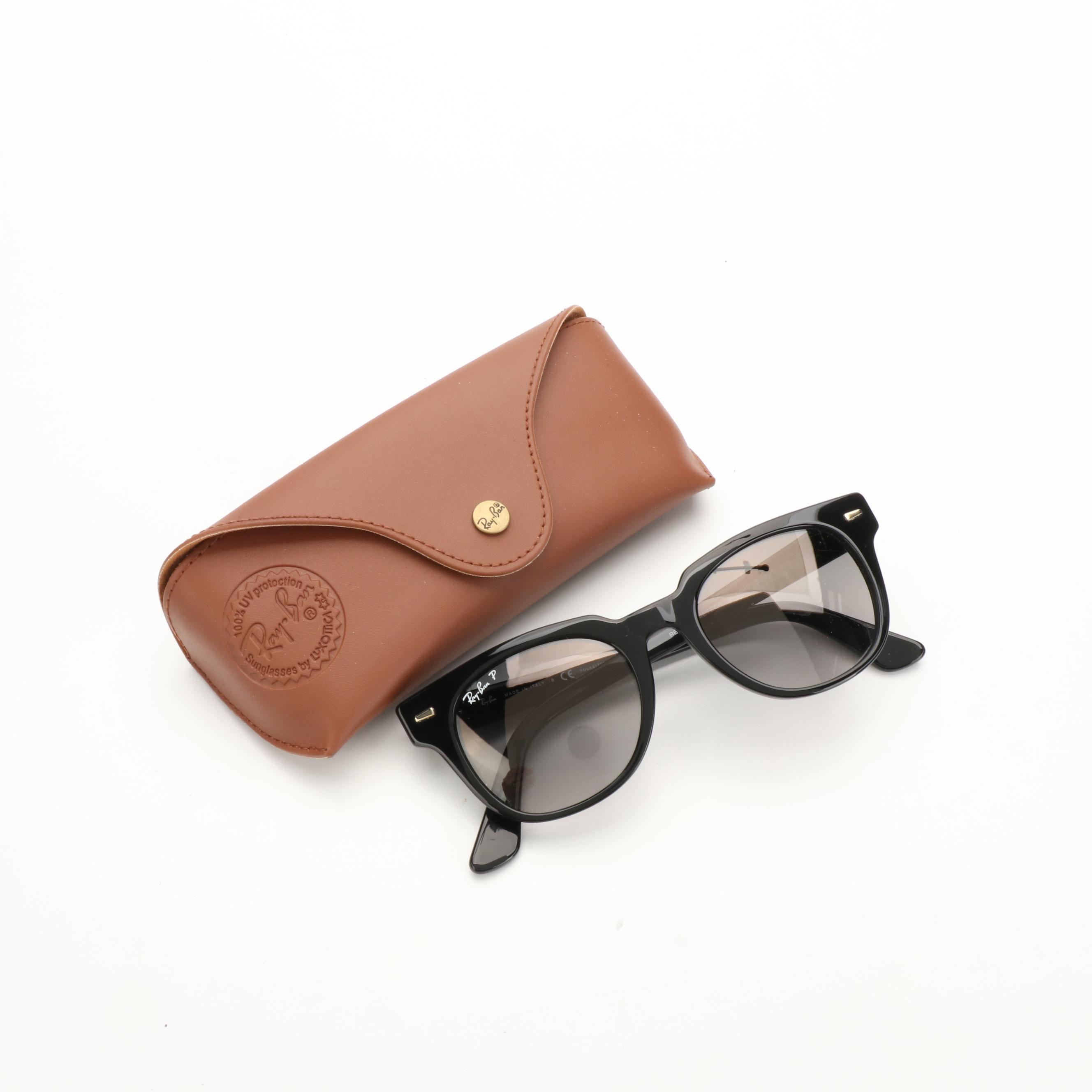 Ray-Ban RB2168 Meteor Black Polarized Sunglasses with Case