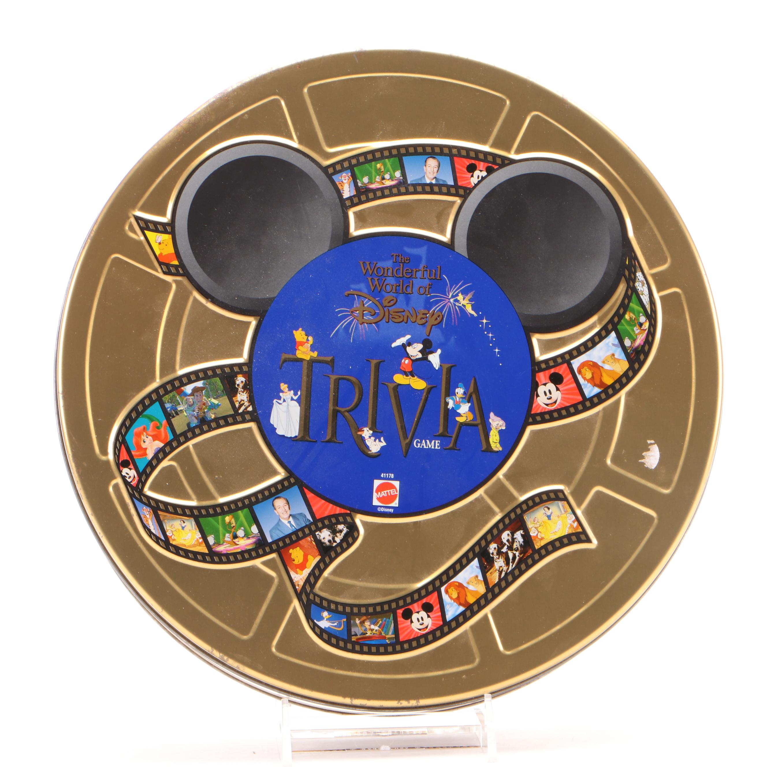 "The Mermaid Lounge" and "Happy Hour" Metal Signs with Disney Trivia Game