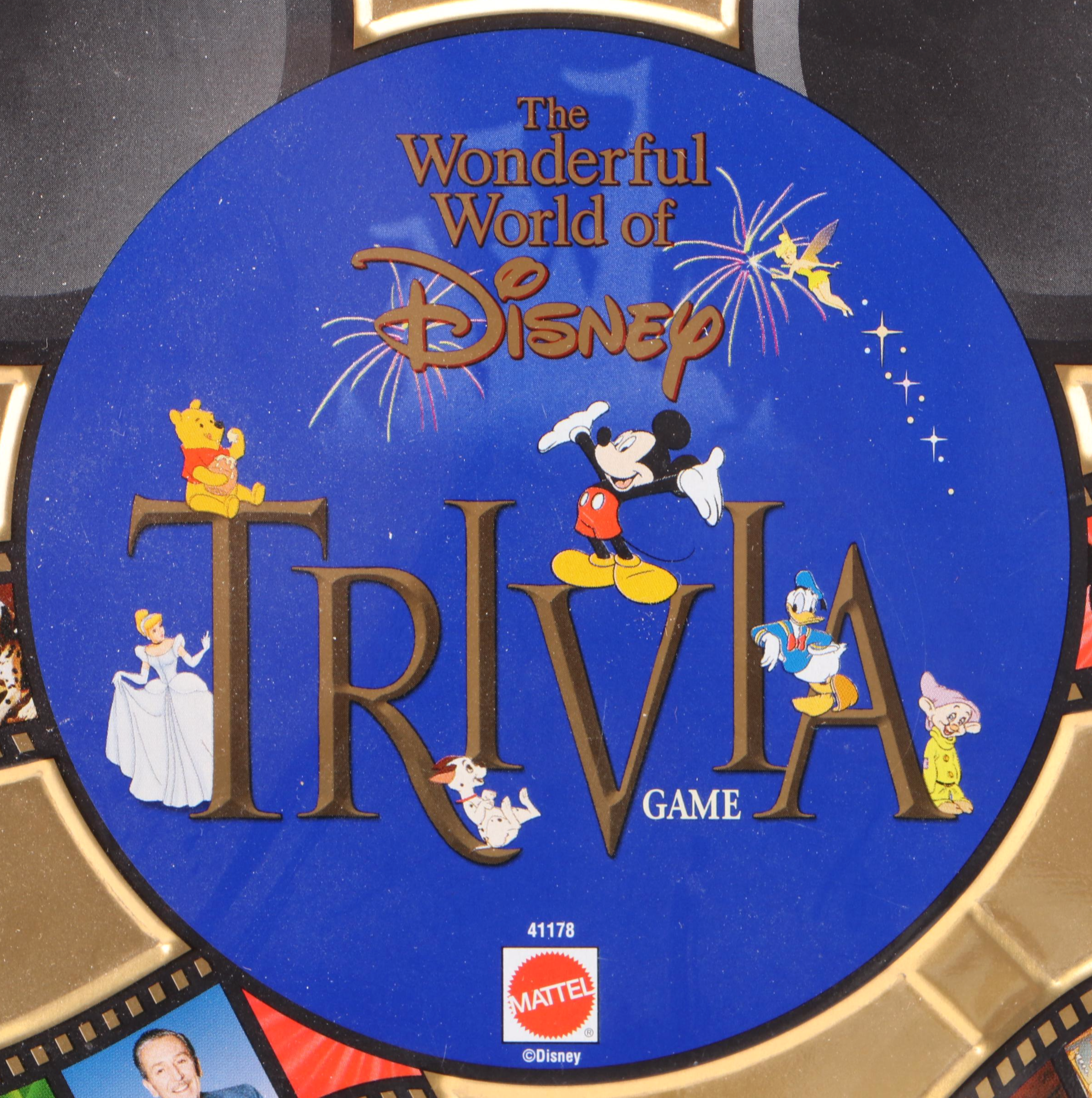 "The Mermaid Lounge" and "Happy Hour" Metal Signs with Disney Trivia Game