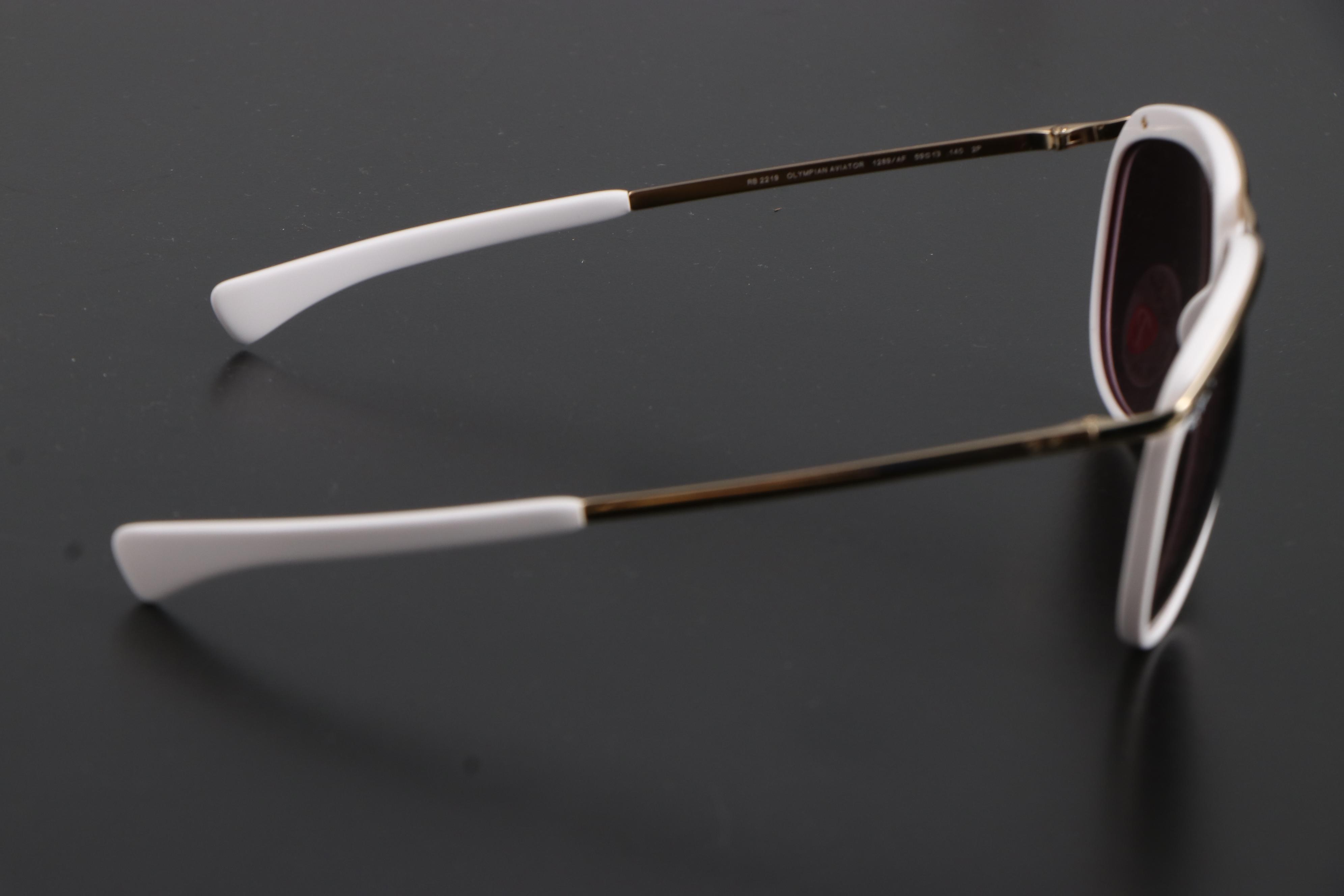 Ray-Ban RB2219 Olympian Aviator Polarized Sunglasses with Case