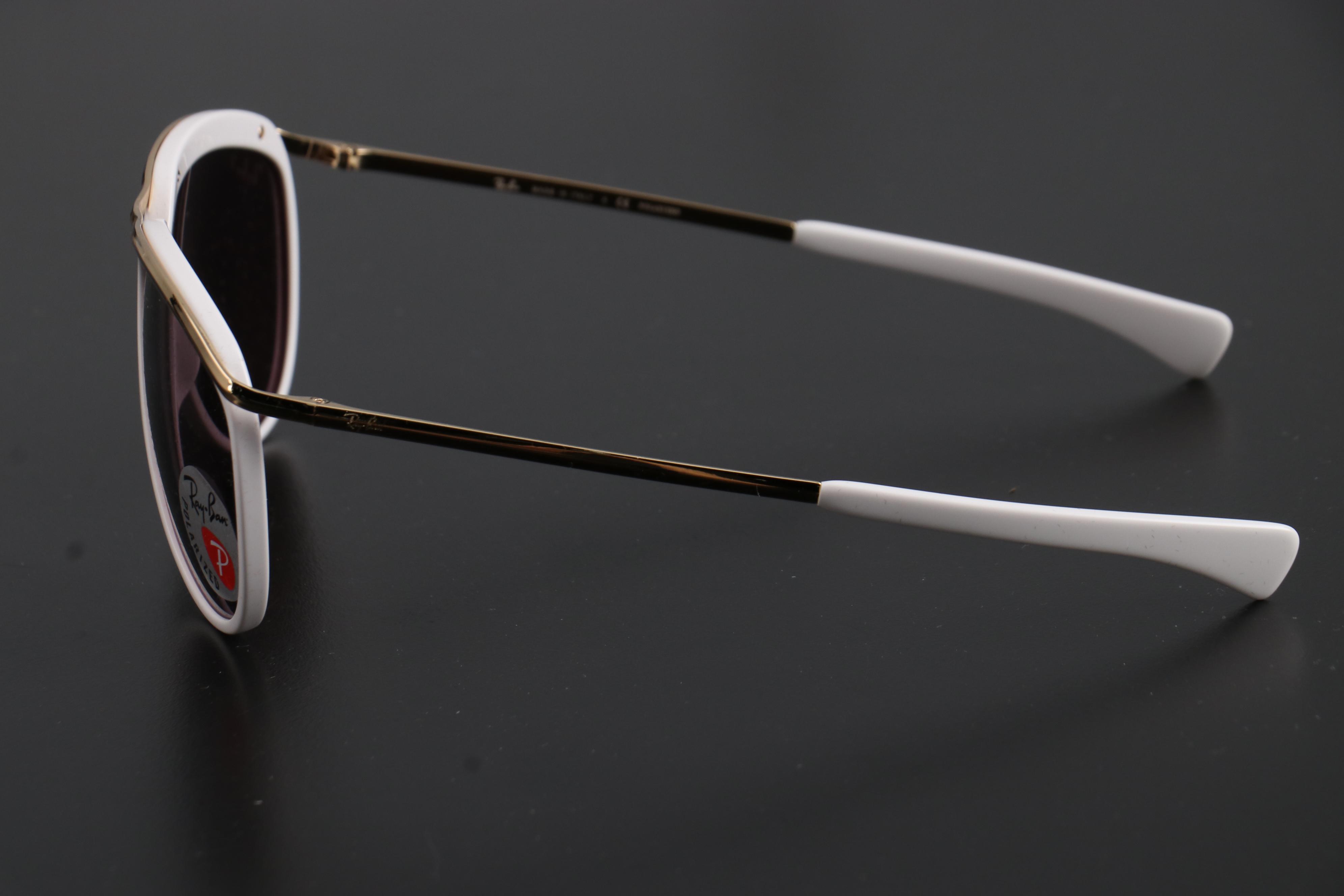 Ray-Ban RB2219 Polarized Olympian Aviator Sunglasses with Case and Box