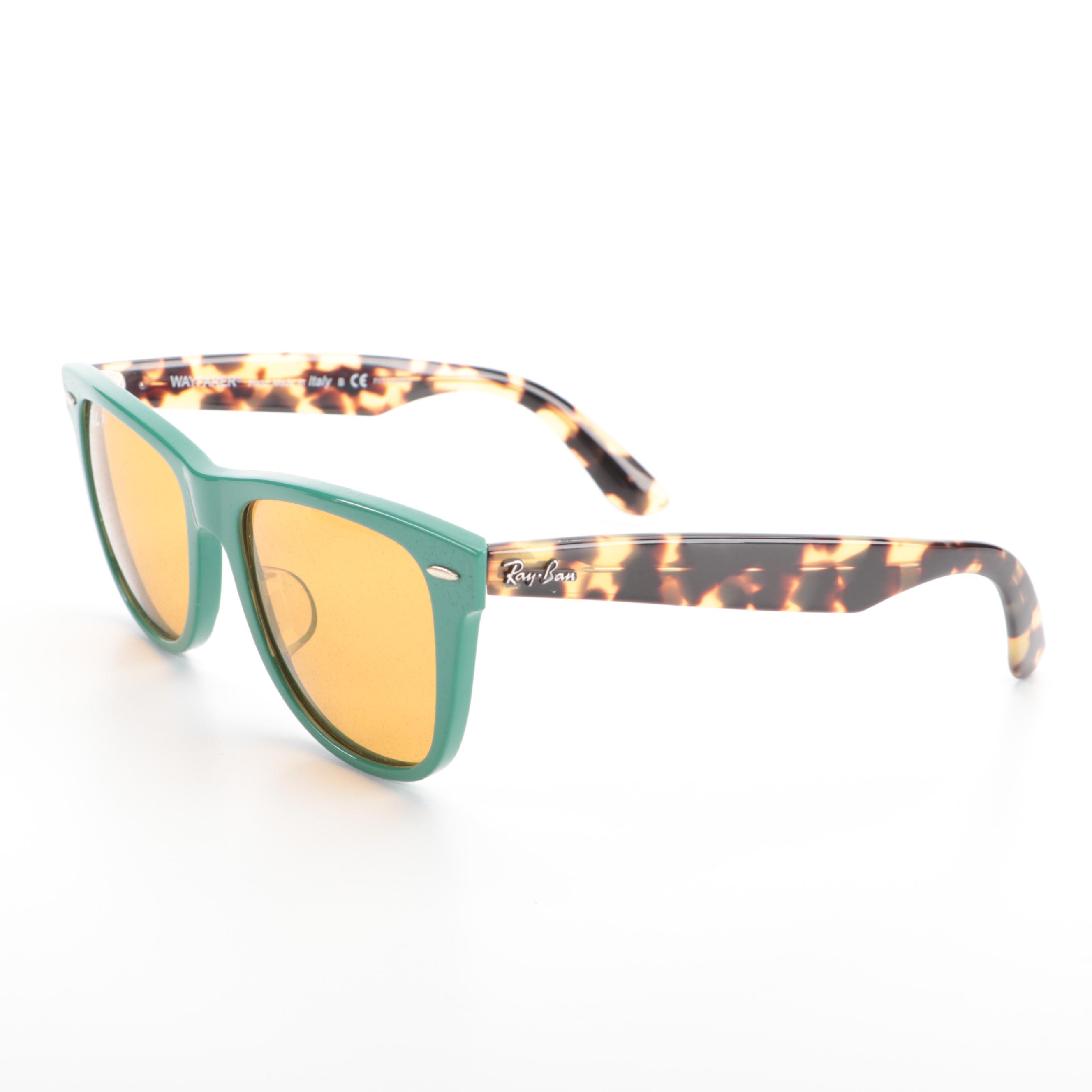 Ray-Ban RB2140-F Wayfarer Classic Low Bridge Fit Polarized Sunglasses with Case