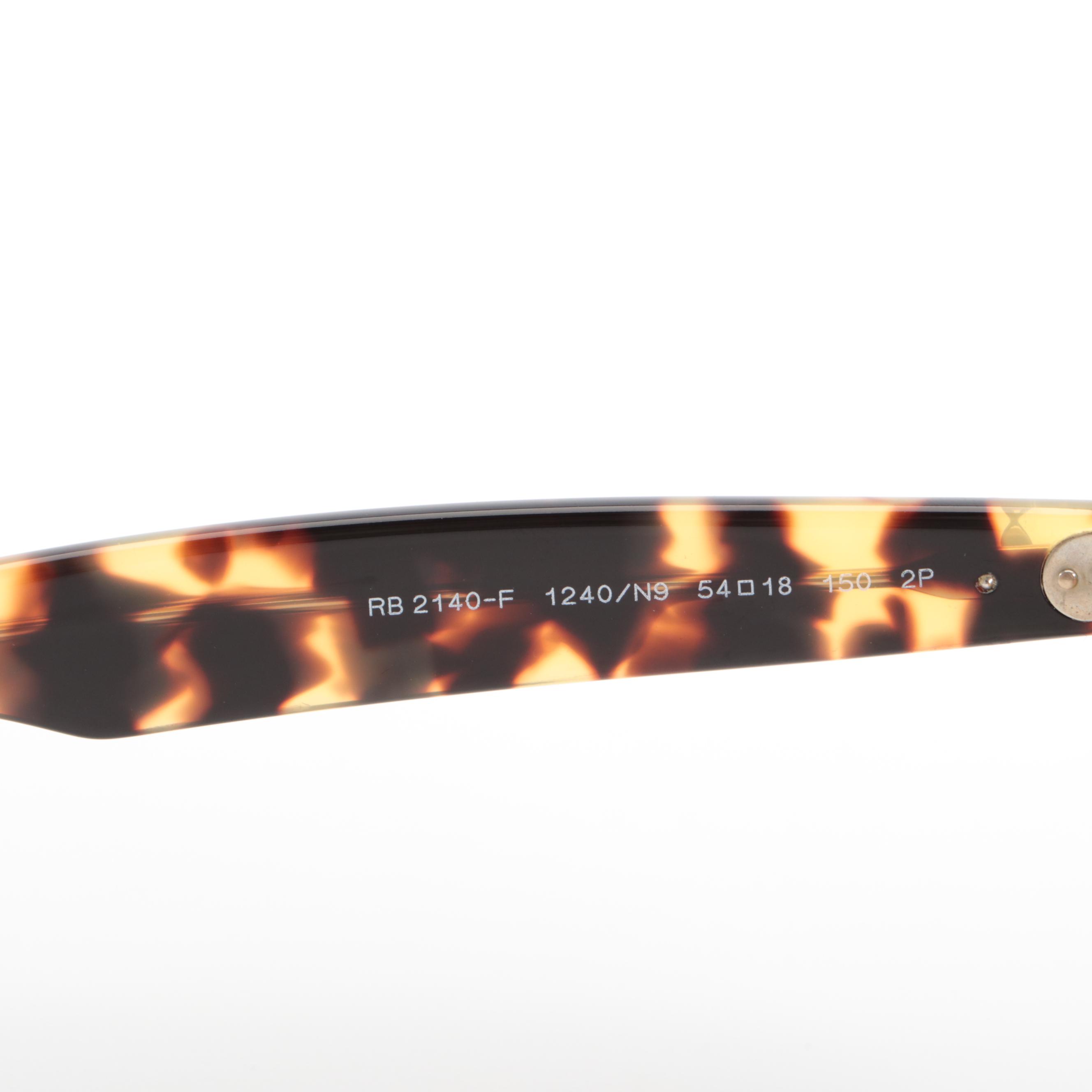 Ray-Ban RB2140-F Wayfarer Classic Low Bridge Fit Polarized Sunglasses with Case